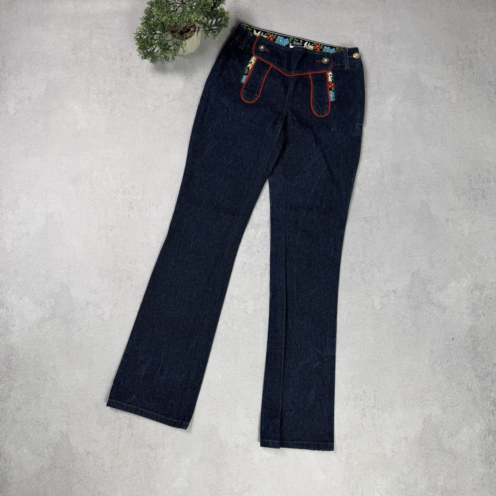 Dolce & Gabbana D&G Dolce & Gabbana Rare Bavarian German Style Jeans 24/38 Size 24" / US 00 / IT 34 - 1 Thumbnail