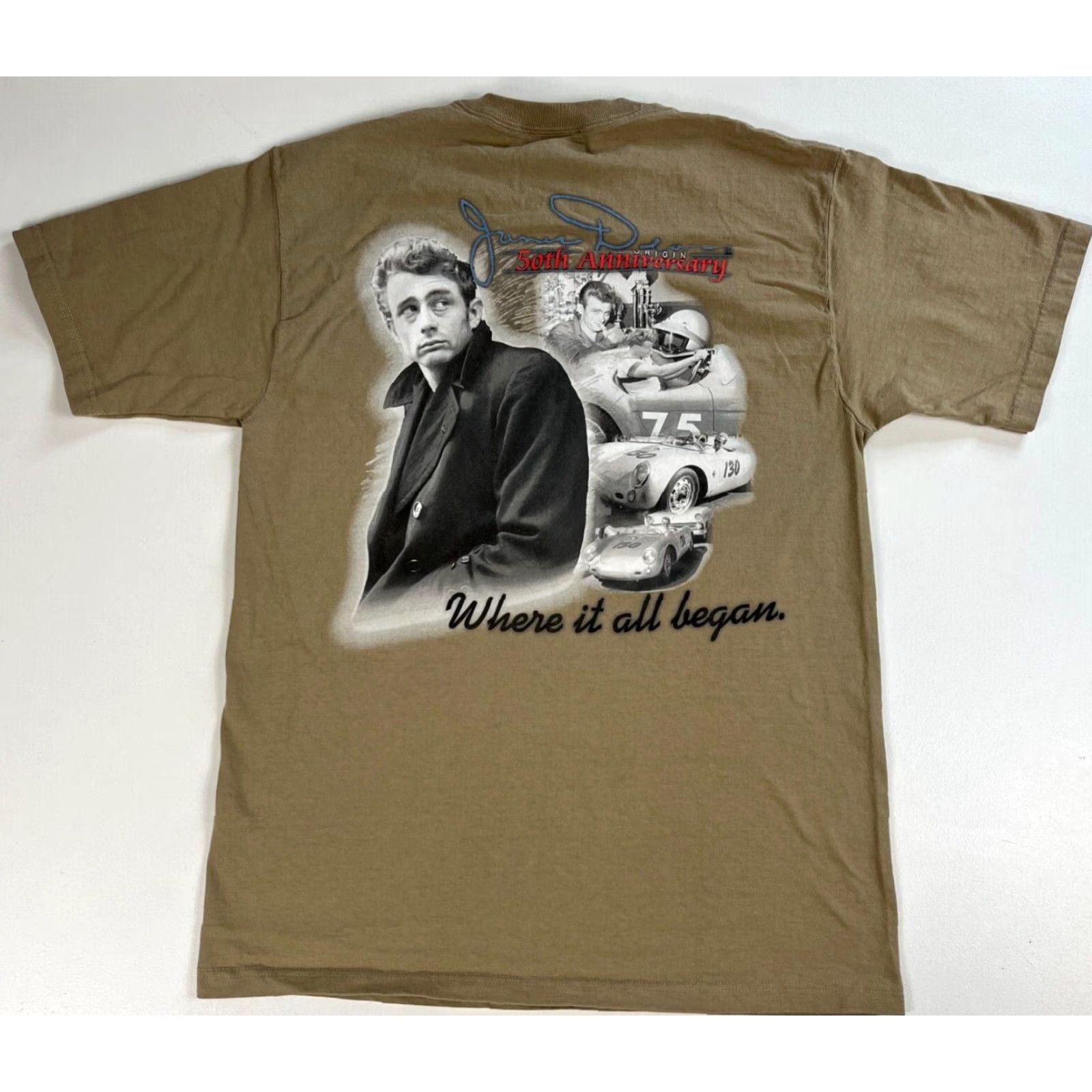 Vintage James Dean The Origin 50th Anniversary T-Shirt Double-Sided Made in USA Sz L Mens Shirt Size US L / EU 52-54 / 3 - 2 Thumbnail