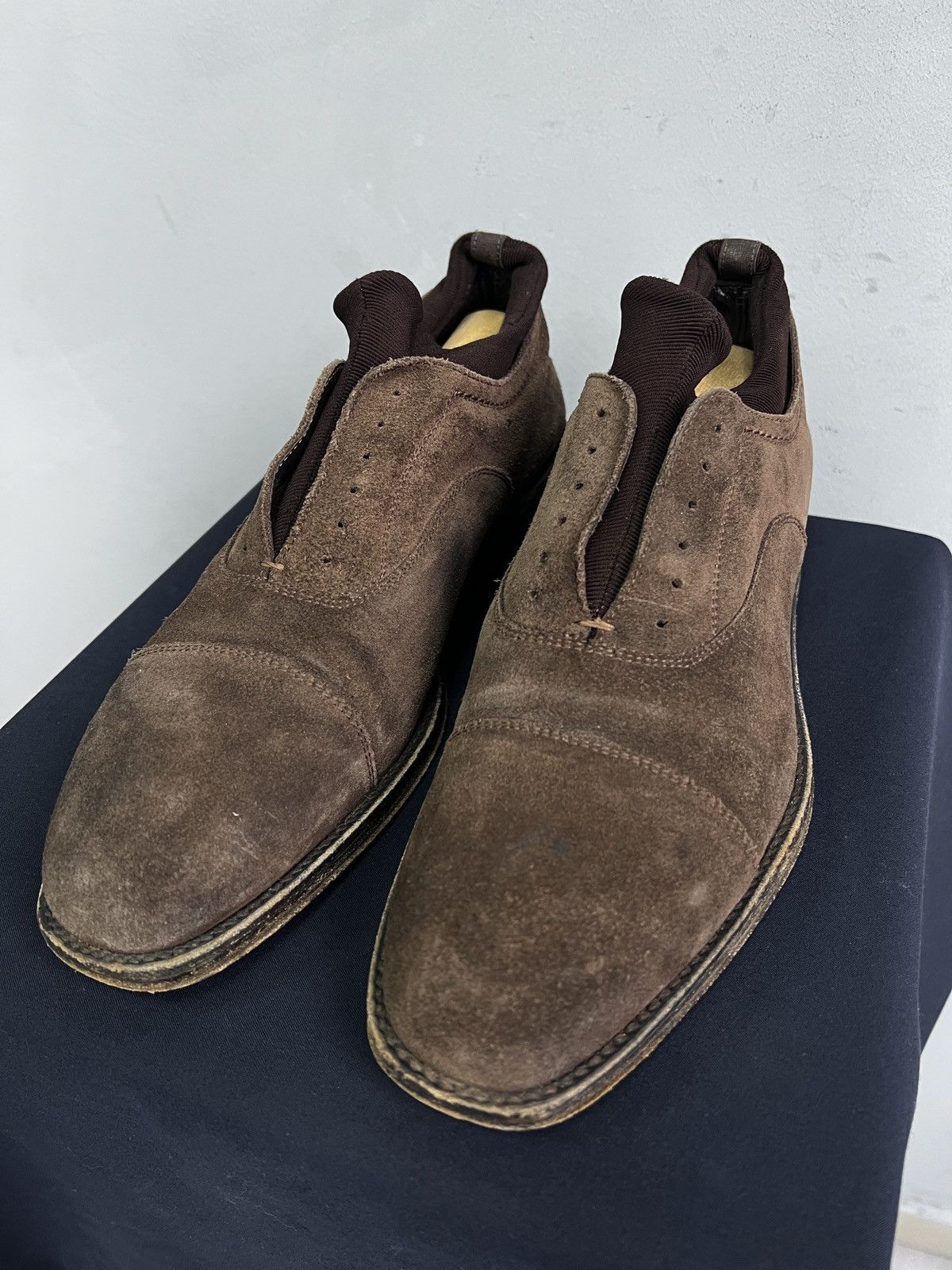 Paciotti Paciotti Brown Guidi style boots suede Leather 90s Size US 8.5 / EU 41-42 - 5 Thumbnail