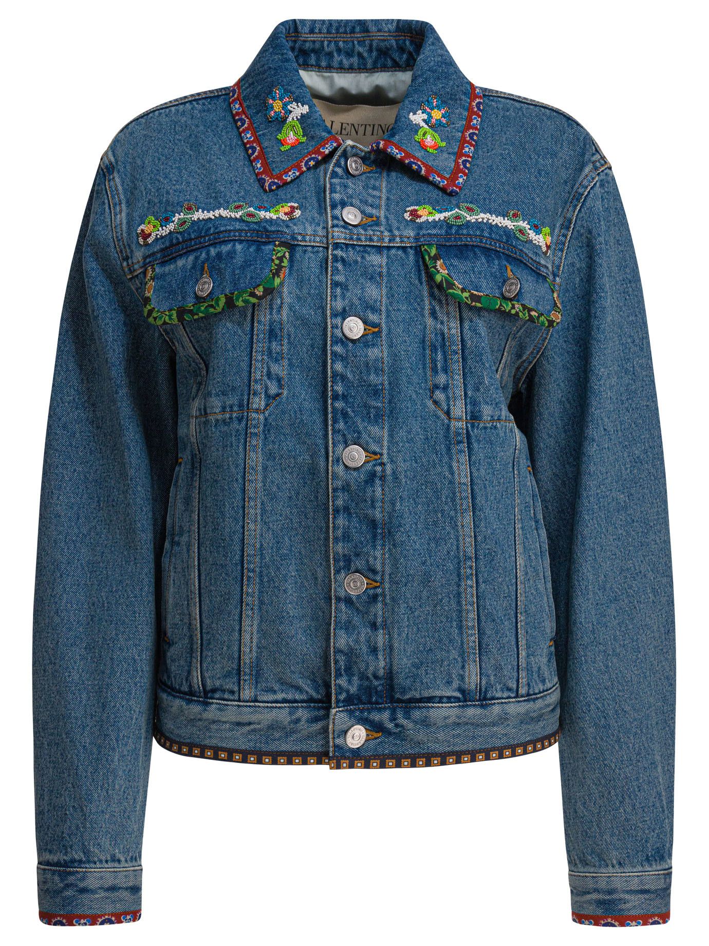 Valentino Valentino Embroidery Denim Jacket tag size 44 Women - USA Duties Paid Size M / US 6-8 / IT 42-44 - 1 Thumbnail
