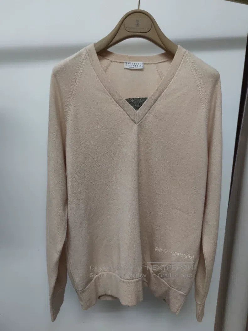 Brunello Cucinelli Brunello Cucinelli Sequin cashmere sweater Size S / US 4 / IT 40 - 1 Thumbnail