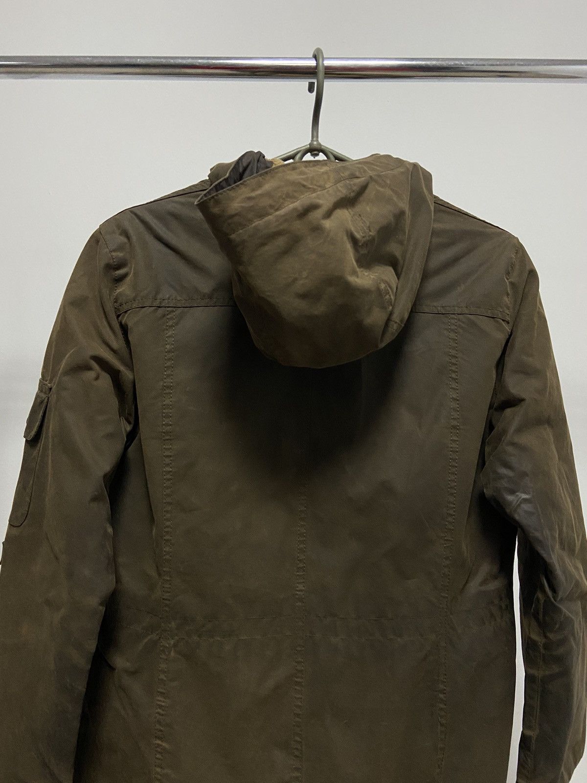 Barbour × Vintage Barbour Jacket small Logo Vintage Avant Garde waxed hooded Size M / US 6-8 / IT 42-44 - 4 Thumbnail