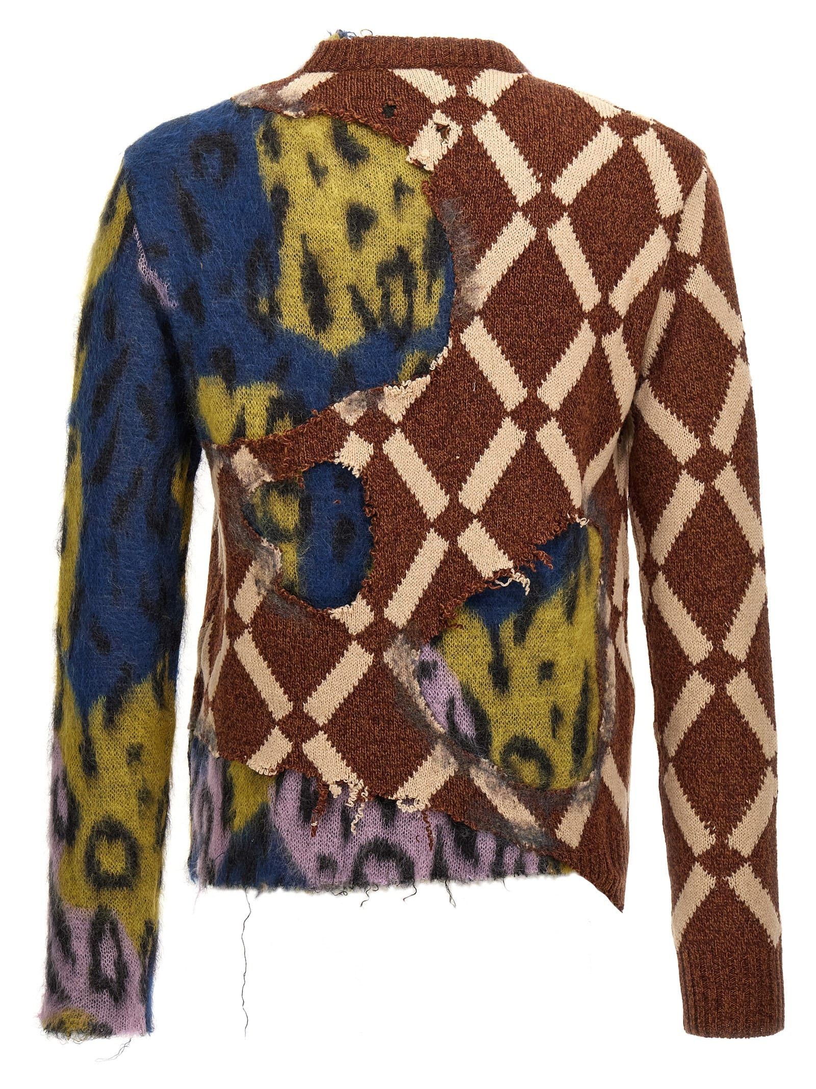 Marni o1s22i1n0924 Mohair Crewneck Sweater in Multicolor Size US M / EU 48-50 / 2 - 2 Thumbnail