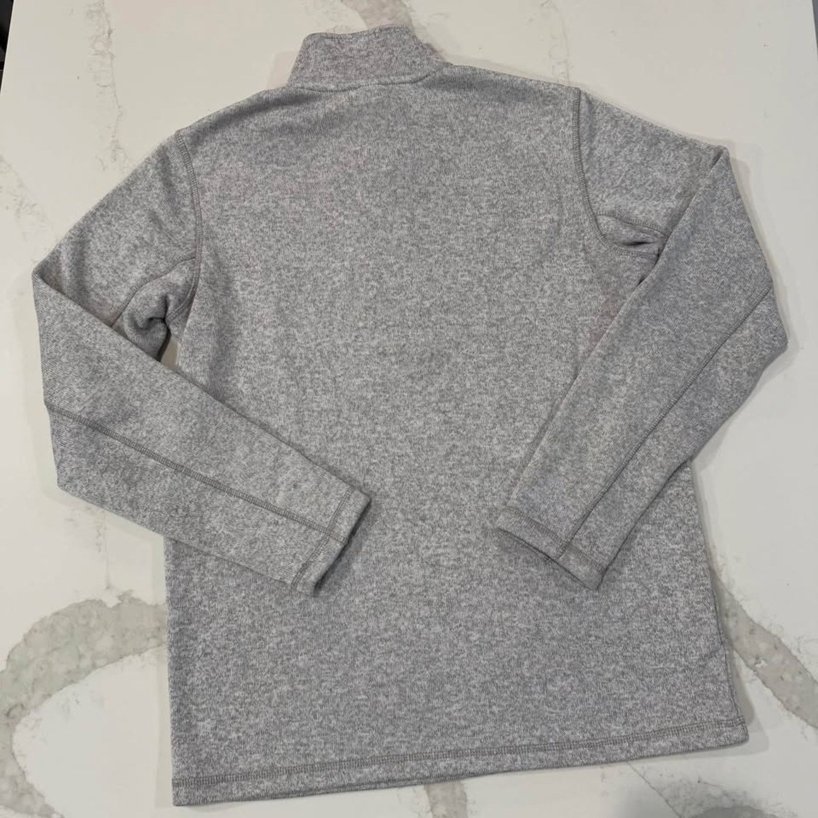 Eddie Bauer Eddie Bauer Fleece Quarter Zip MockNeck Sweater Gray Mens LT Size US L / EU 52-54 / 3 - 8 Thumbnail