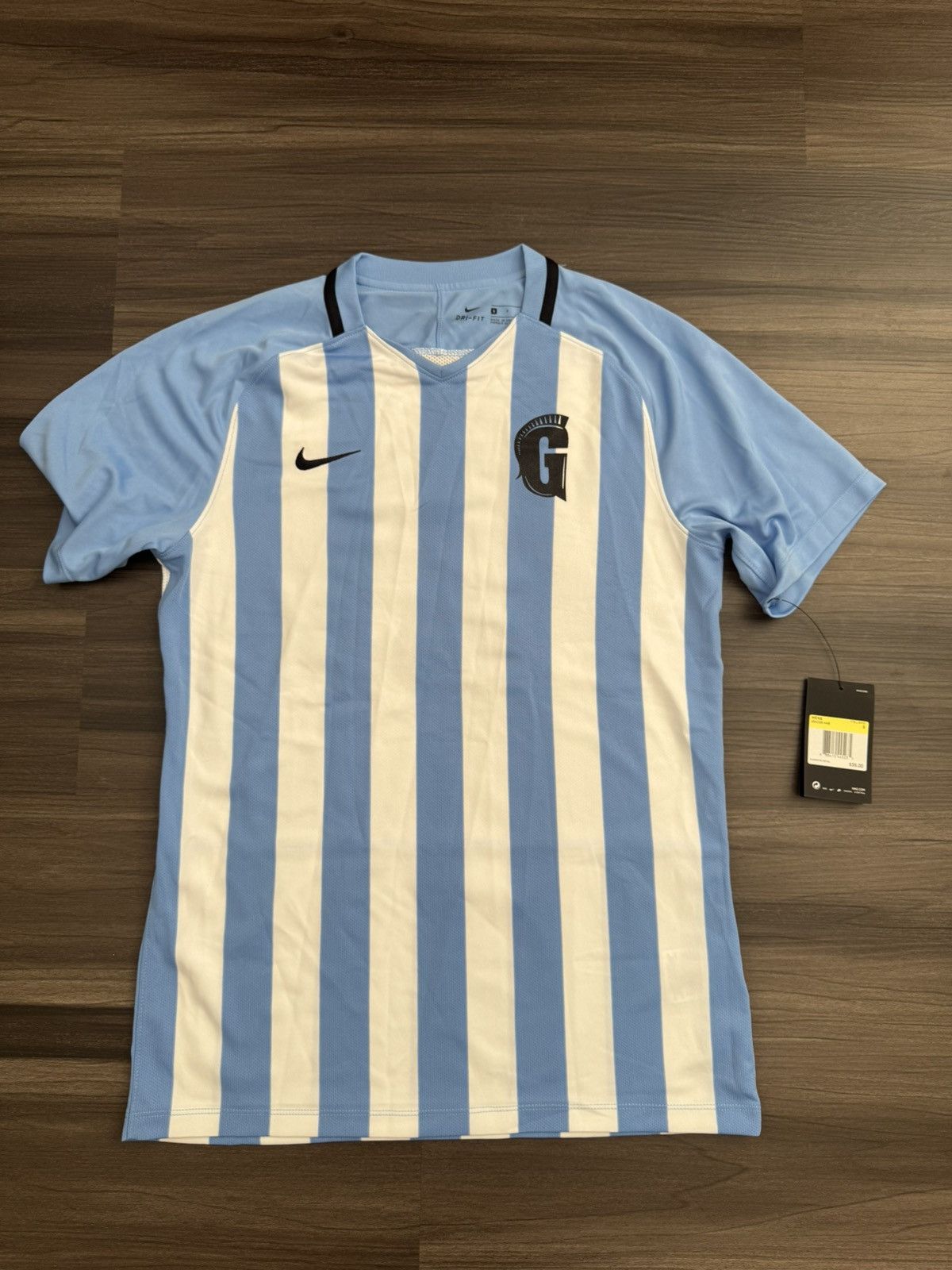 Nike Nike Soccer Football Futbol Blue Stripe Team Jersey Size US S / EU 44-46 / 1 - 1 Thumbnail