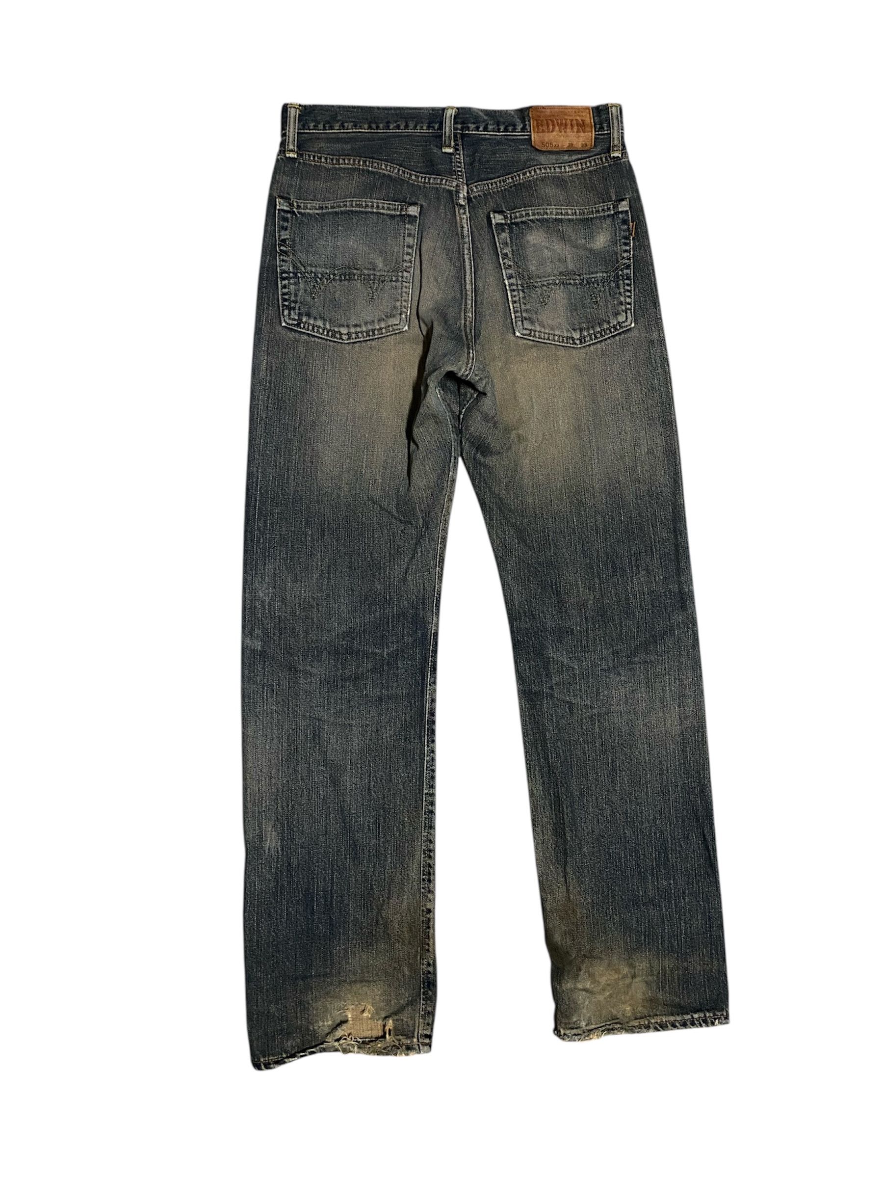 Edwin Vintage Edwin 505zx Mud Wash Selvedge Distressed Jeans Size US 32 / EU 48 - 4 Thumbnail