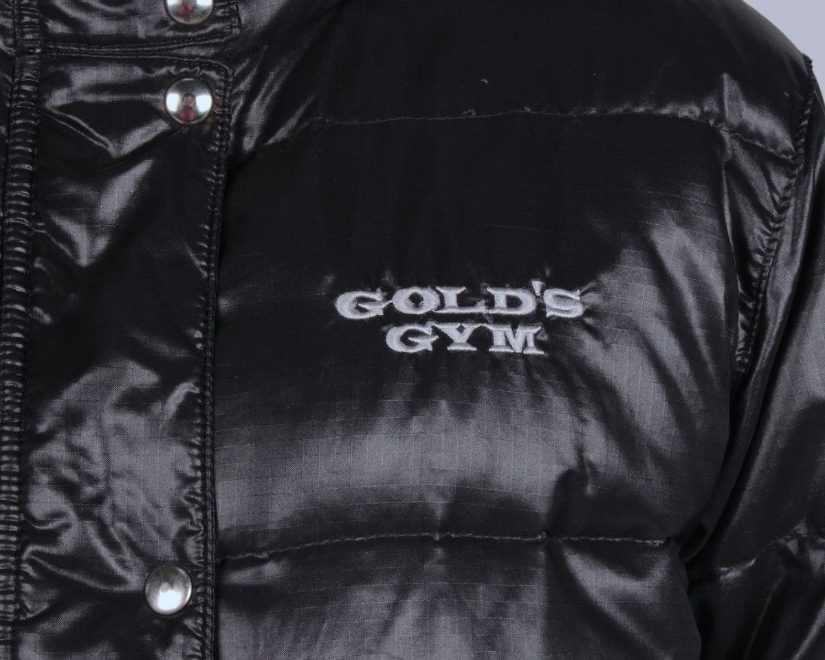 Vintage GOLDS GYM Down Black Puffer Jacket Size M / US 6-8 / IT 42-44 - 5 Thumbnail