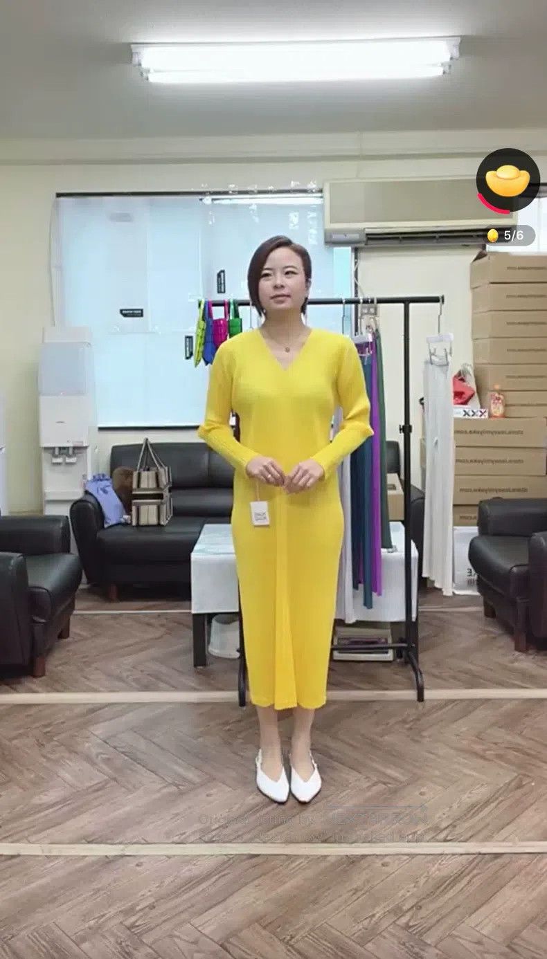 Issey Miyake Issey Miyake Yellow Maxi Skirt Size L / US 10 / IT 46 - 2 Thumbnail