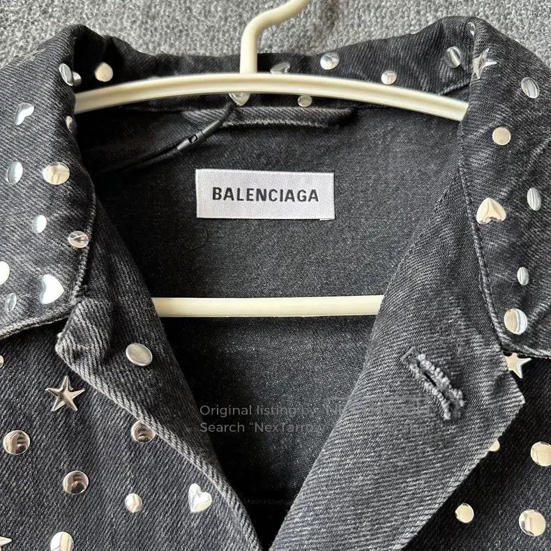 Balenciaga Balenciaga Black metallic denim jacket Size XXS / US 00 / IT 34 - 6 Thumbnail