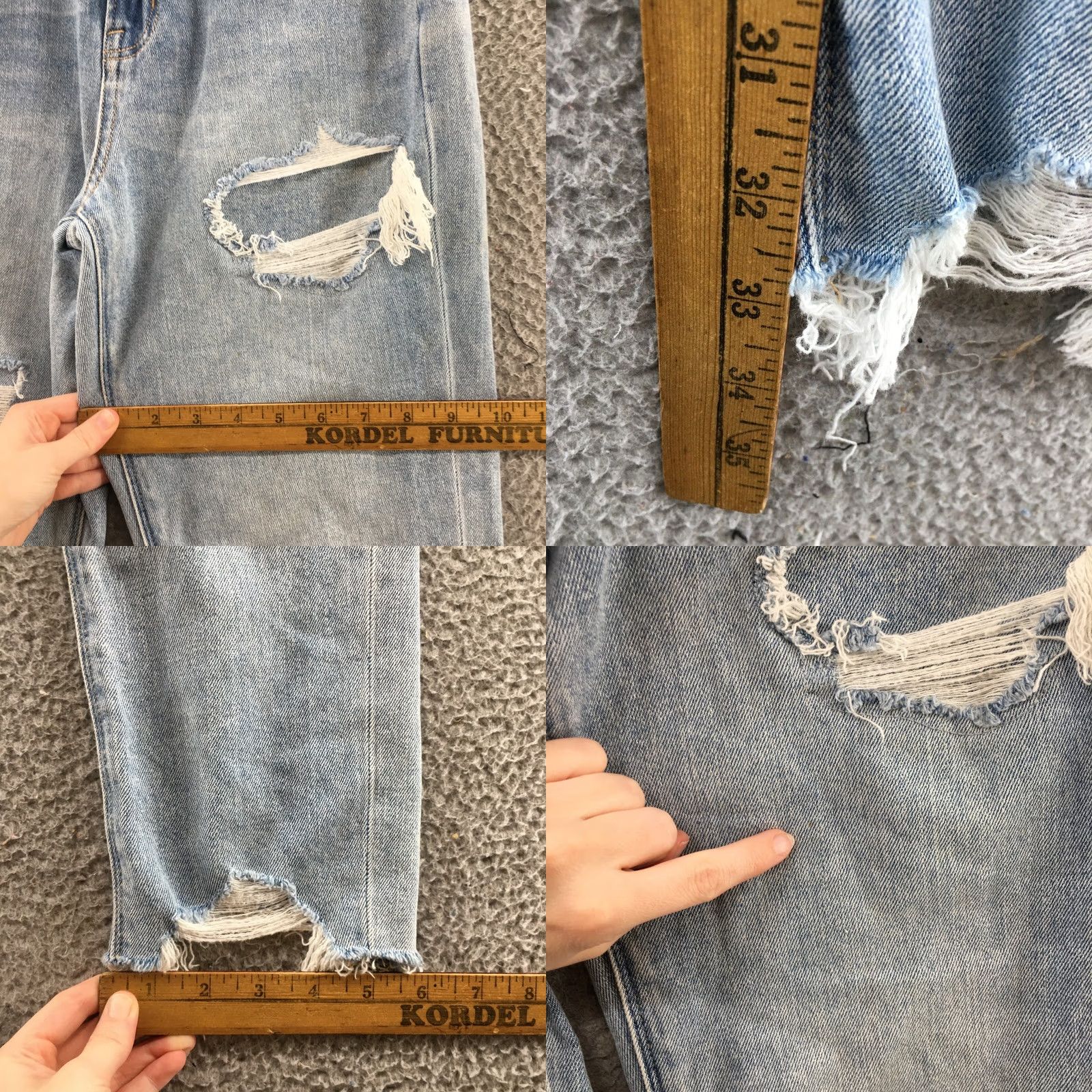American Eagle Outfitters American Eagle Outfitters Mom Jeans Womens 2 X-Long Blue Denim Distressed Jeans Size 26" / US 2 / IT 38 - 8 Thumbnail