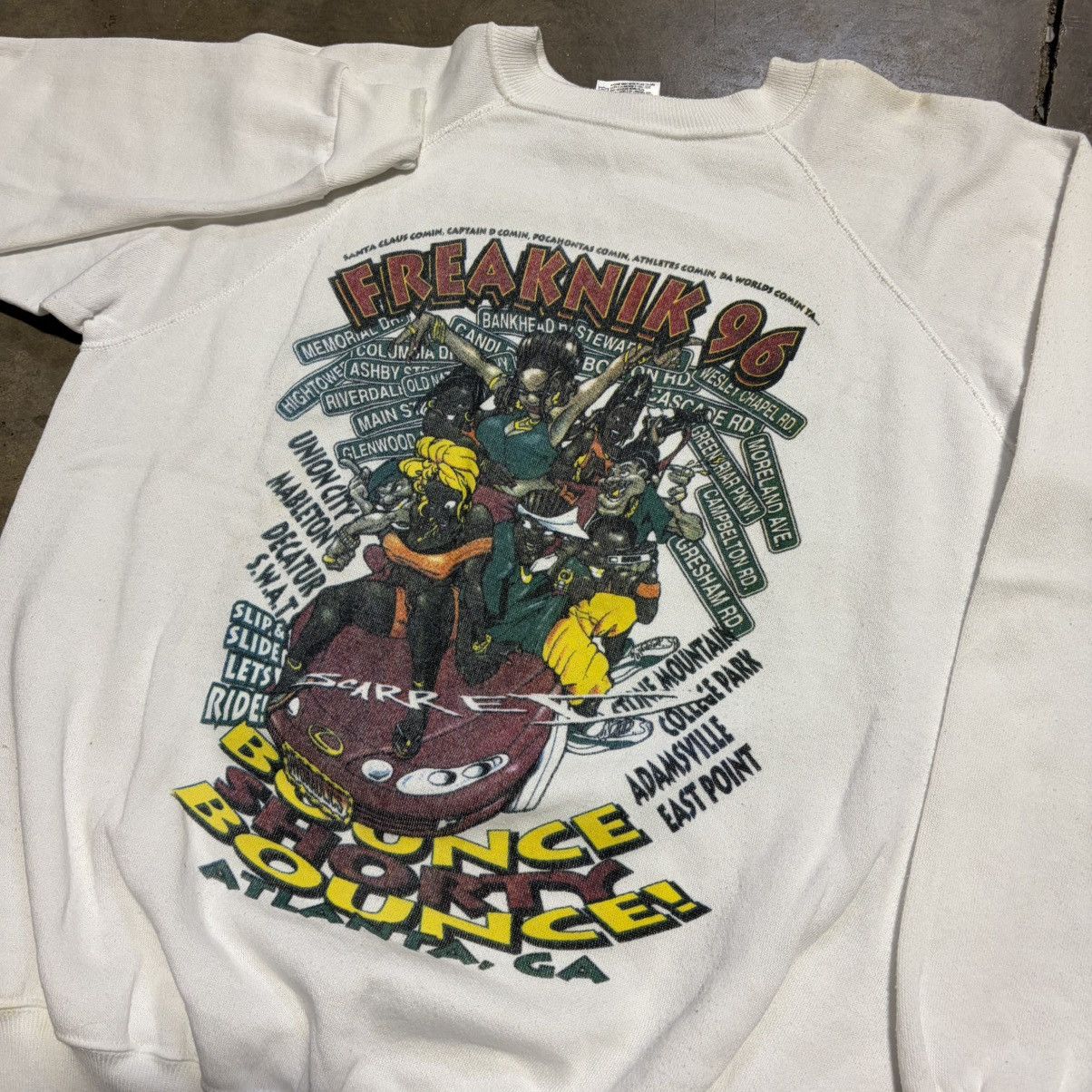 Vintage Vintage 90s 1996 Freaknik Atlanta Georgia Rap Tee Sweatshirt Size US L / EU 52-54 / 3 - 4 Thumbnail