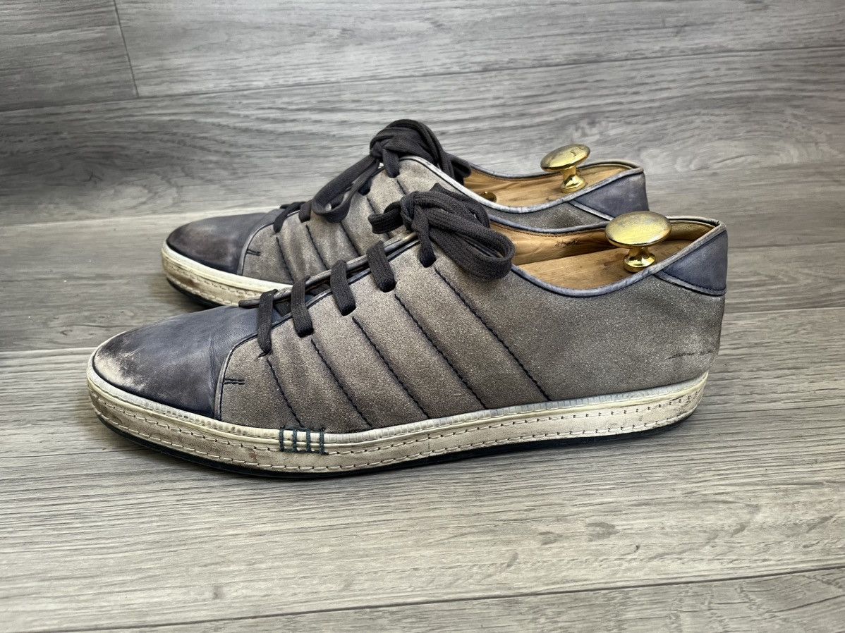 Berluti Berluti playfield grey patina sneakers sz 11 Size US 12 / EU 45 - 4 Thumbnail