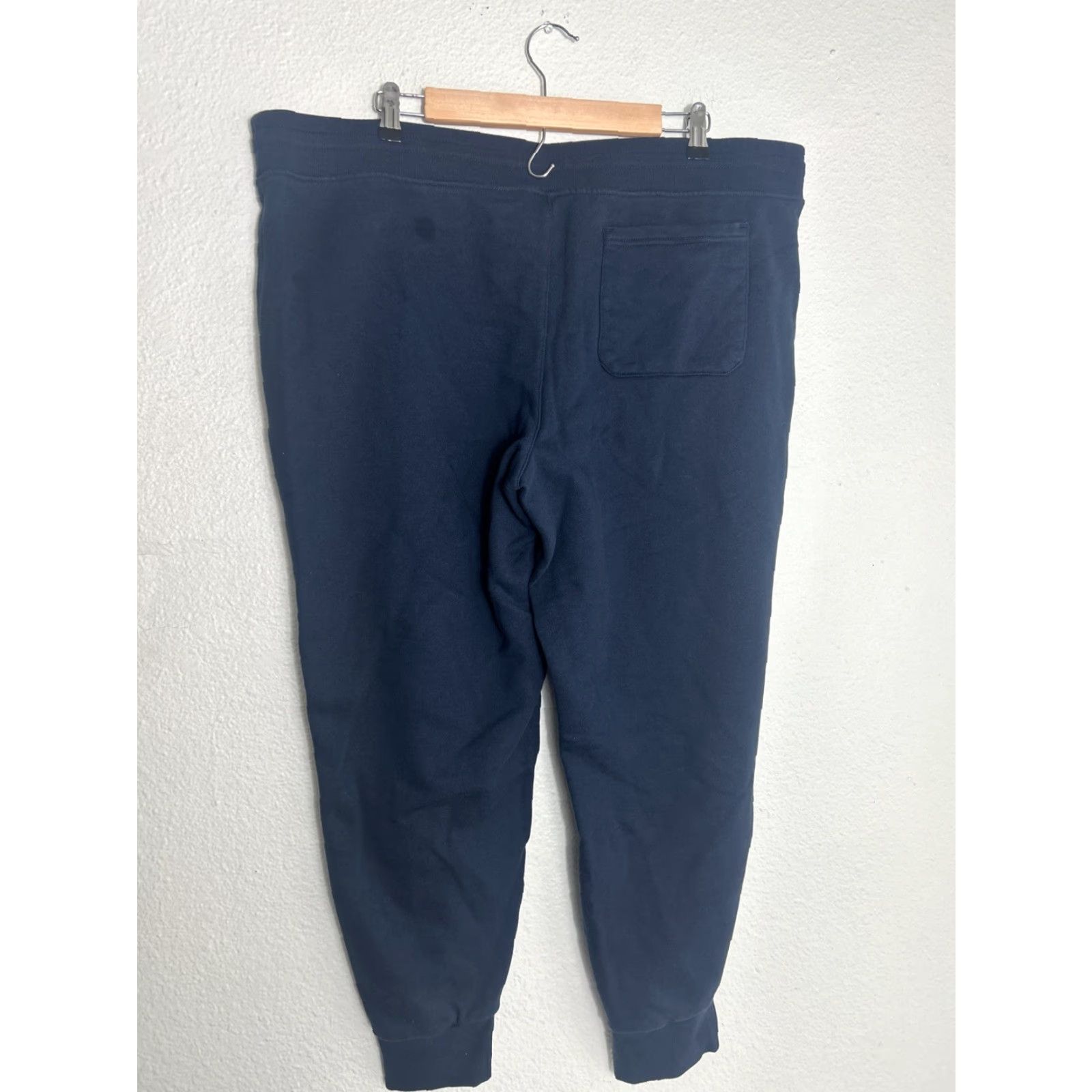 Vintage True Classic Fleece Joggers Mens XXL Navy Tapered Sweatpants Cotton Polyester Spandex Slim Fit 2XL Elastic Waist Pockets Lounge Activewear Size US 39 - 7 Thumbnail