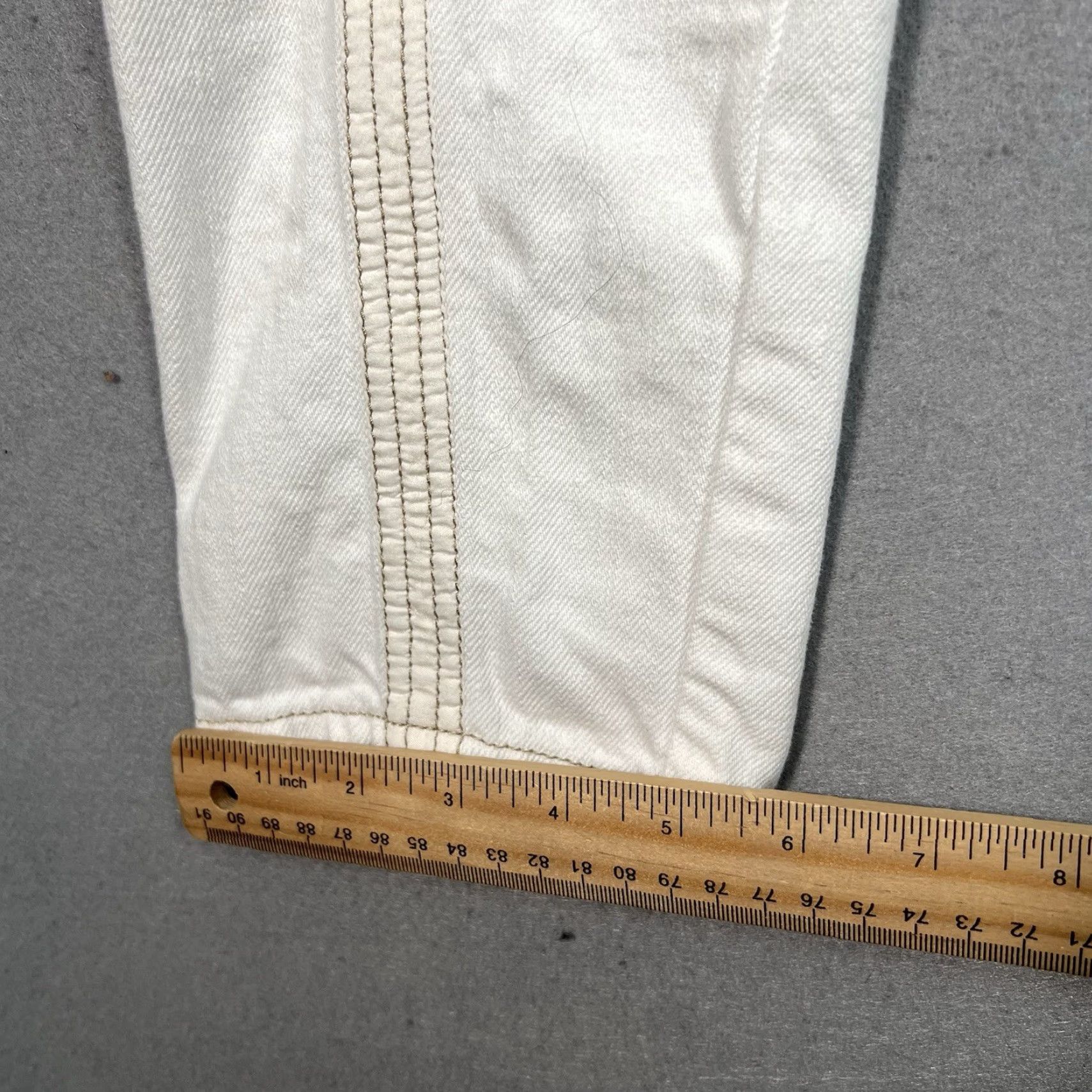 Denime VINTAGE Michiko Koshino Jeans Womens Size 25 White Skinny Denim Cotton Stretch Size 42" / US 20 - 6 Thumbnail