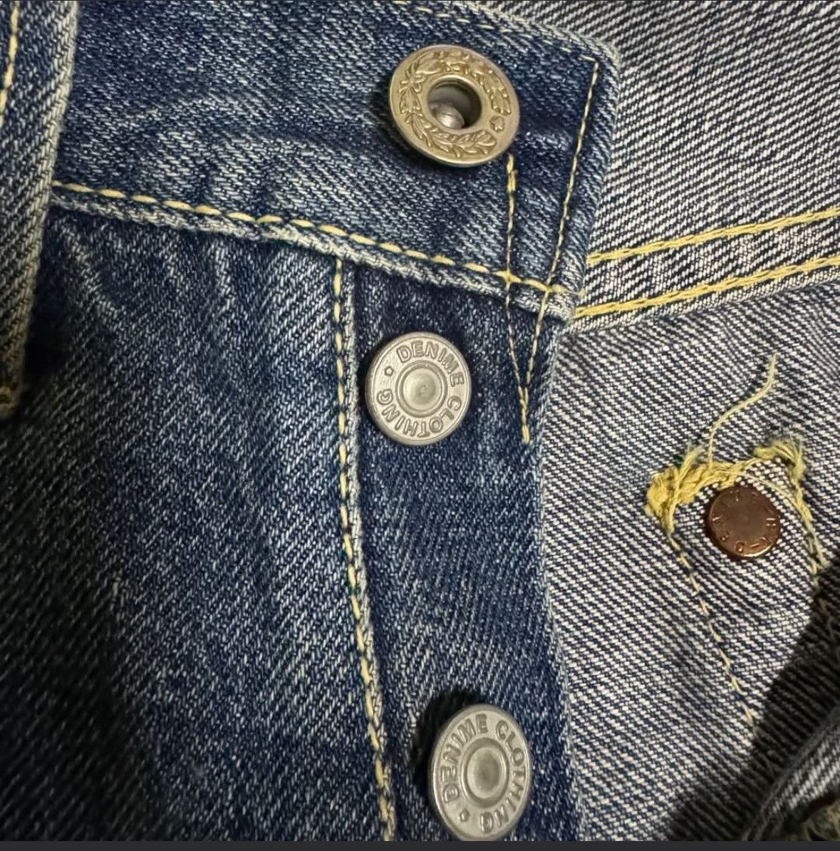 Other Denime Japanese Brand Distressed Selvedge Jeans Size US 33 - 6 Thumbnail