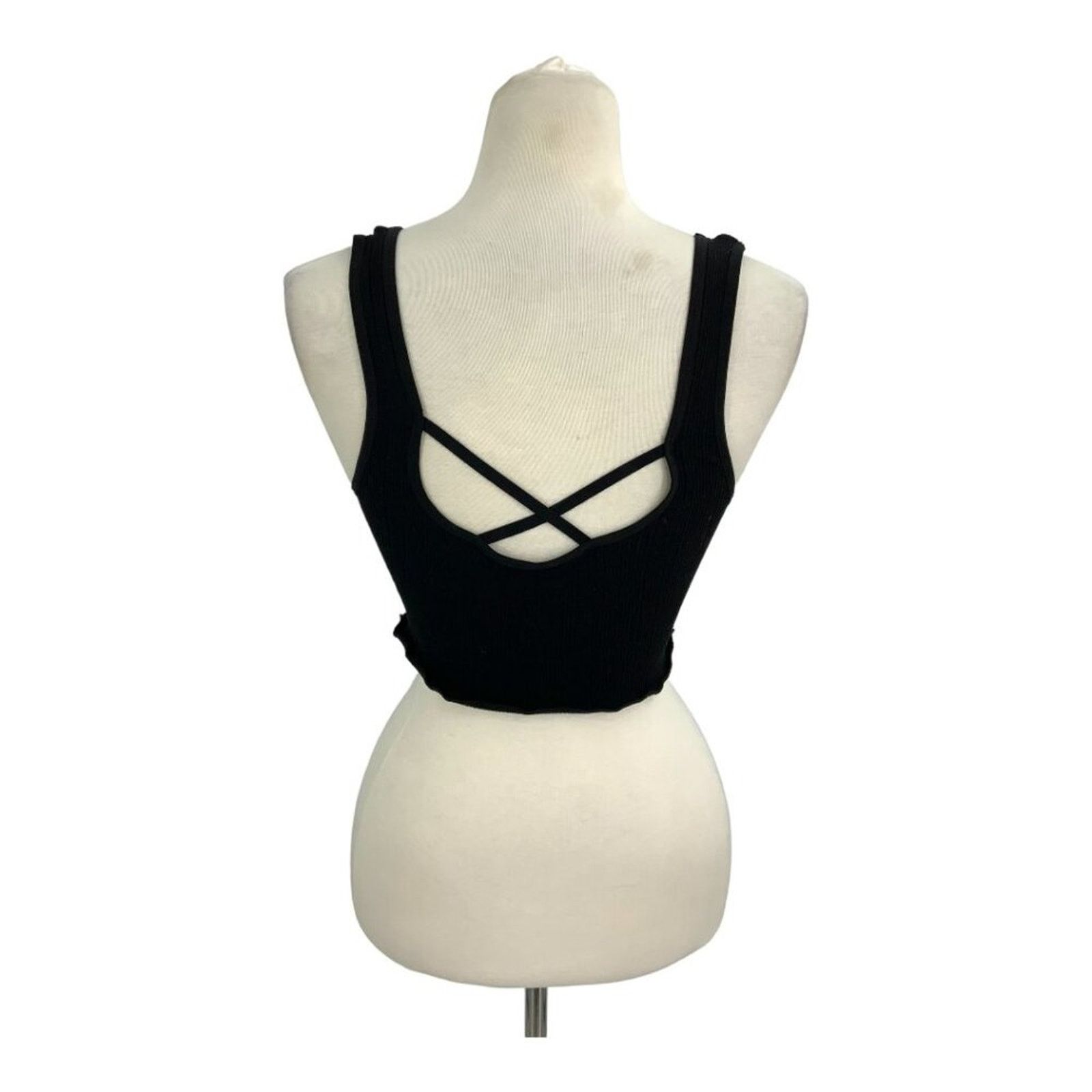 Other Abound Rib Cross Back Crop Tank Top Black Size Small NWOT Size S / US 4 / IT 40 - 5 Thumbnail