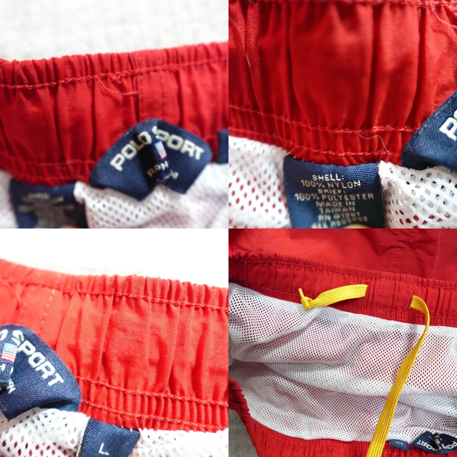Vintage VINTAGE Polo Sport Mens Swim Shorts M Red Solid Lined Drawstring Shorts Mens Red Navy? Size US M / EU 48-50 / 2 - 8 Thumbnail