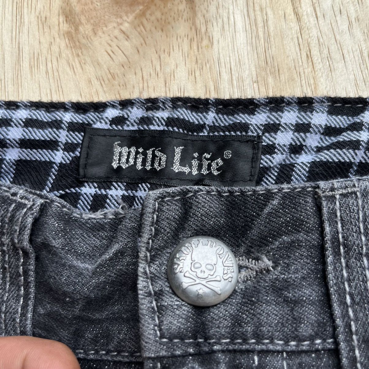 Japanese Brand WILD LIFE DENIM LIGHTHING Y2K SKULL BONES VINTAGE 00s Size US 30 / EU 46 - 4 Thumbnail