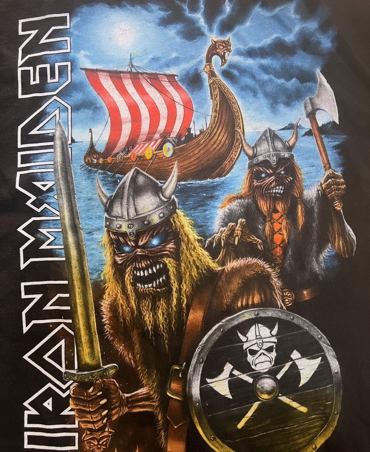 Band Tees Vintage 2006 Iron Maiden A Matter Of Life &Death Nordic Tour Size US L / EU 52-54 / 3 - 4 Thumbnail
