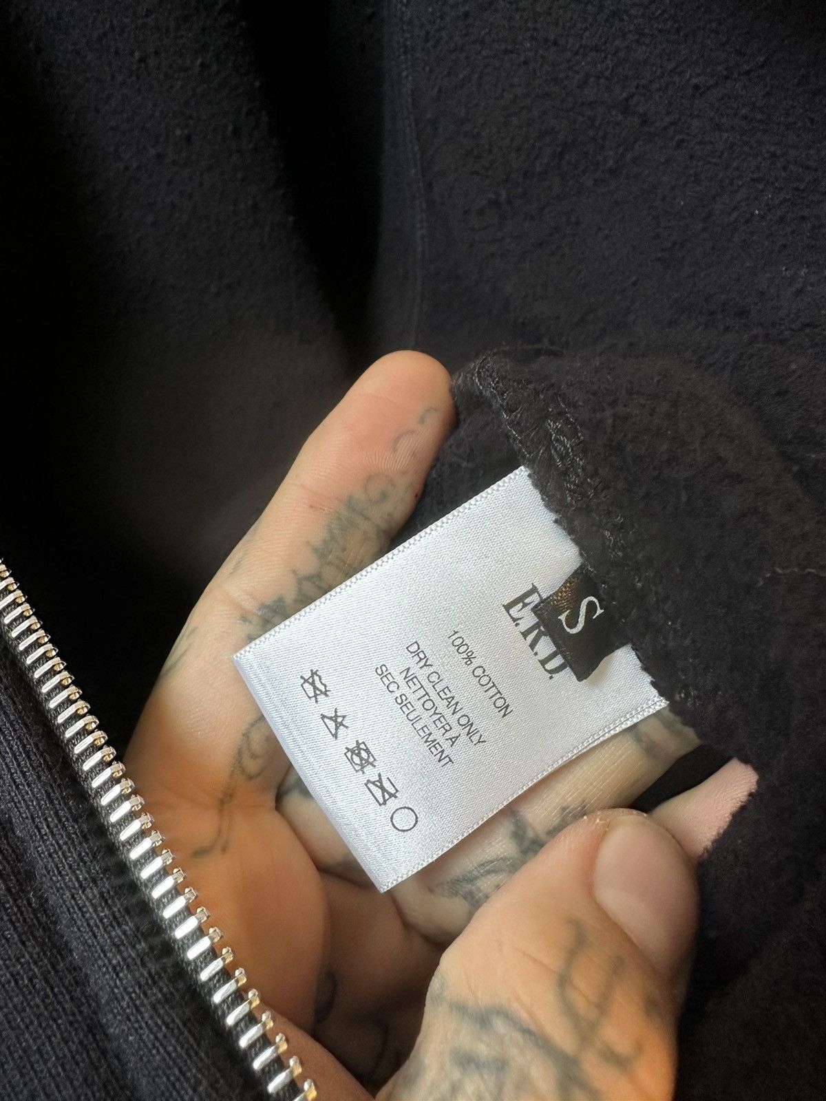 Enfants Riches Deprimes ERD SILK RAVEN PATCH BLACK ZIP HOODIE S/M/L BAGGY Size US S / EU 44-46 / 1 - 8 Thumbnail
