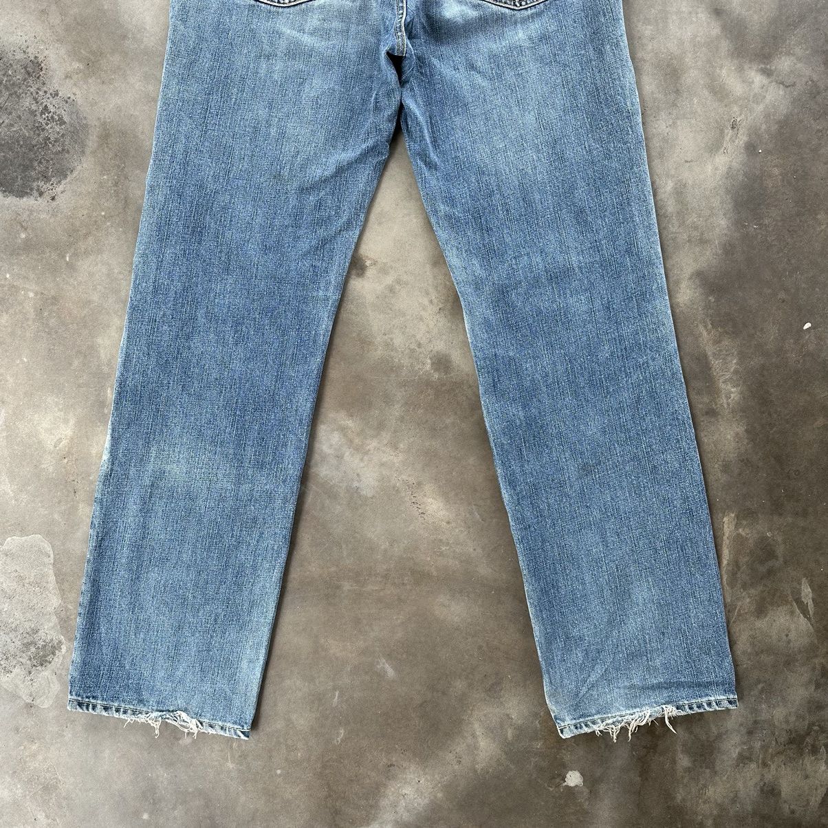 Japanese Brand Vintage Japanese Distressed Faded Denim Jean Pant W33 Size US 33 - 10 Thumbnail