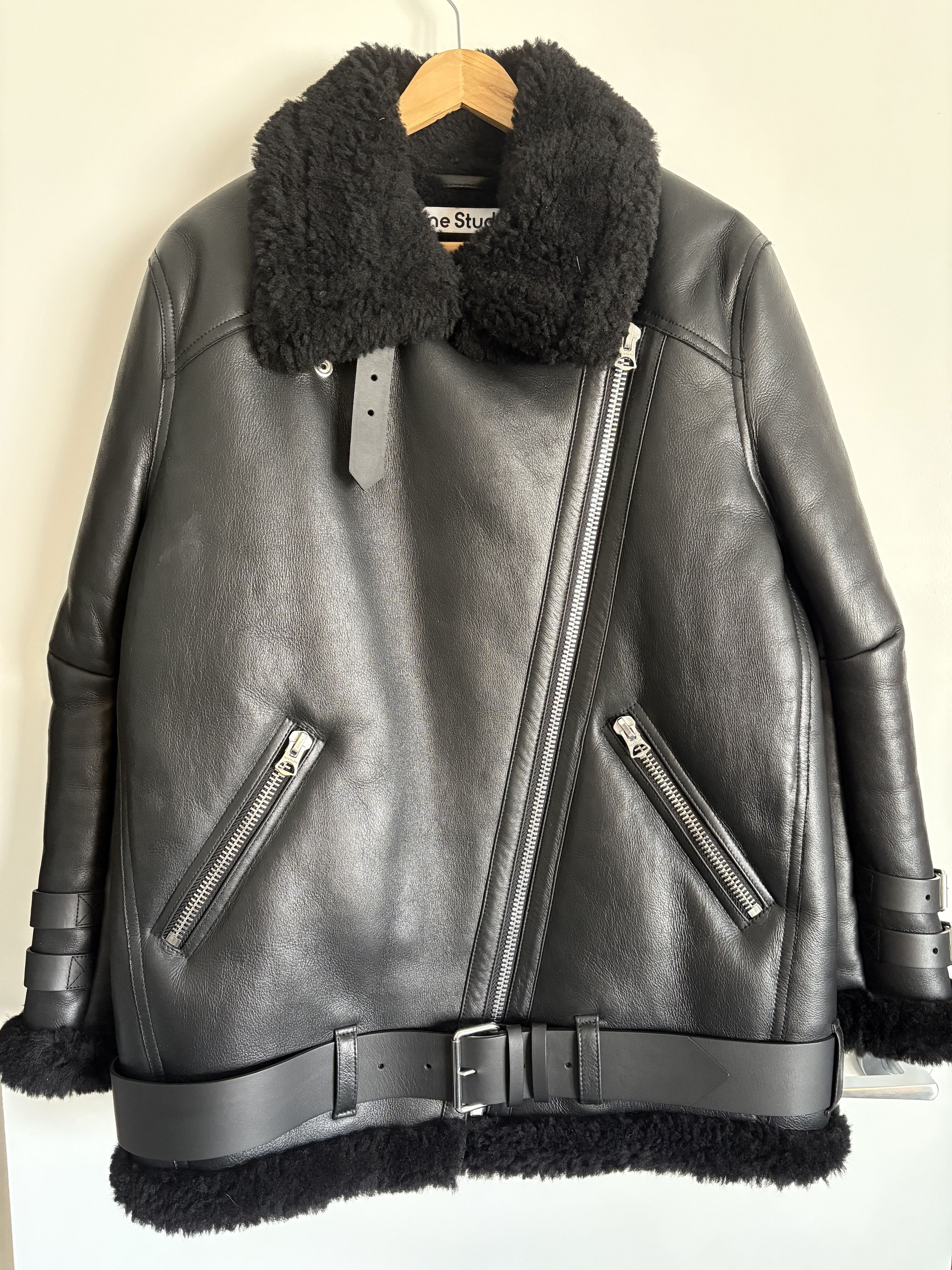 Acne Studios Acne Studios Velocite Leather Shearling Jacket Size XS / US 0-2 / IT 36-38 - 3 Thumbnail