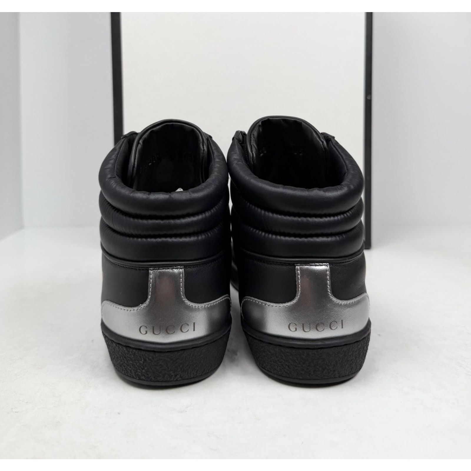 Gucci Size 6US - Gucci Ace Band High Top Leather Black Size US 6 / EU 39 - 4 Thumbnail