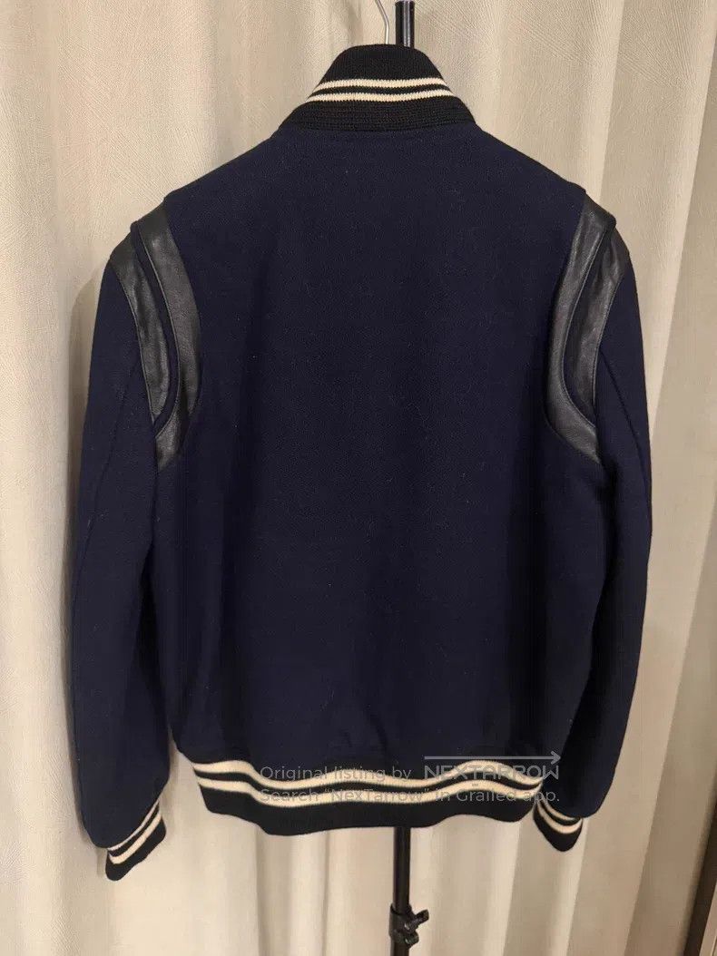 Saint Laurent Paris Saint Laurent Paris Teddy Woolen Baseball Jacket in Dark B Size US S / EU 44-46 / 1 - 3 Thumbnail