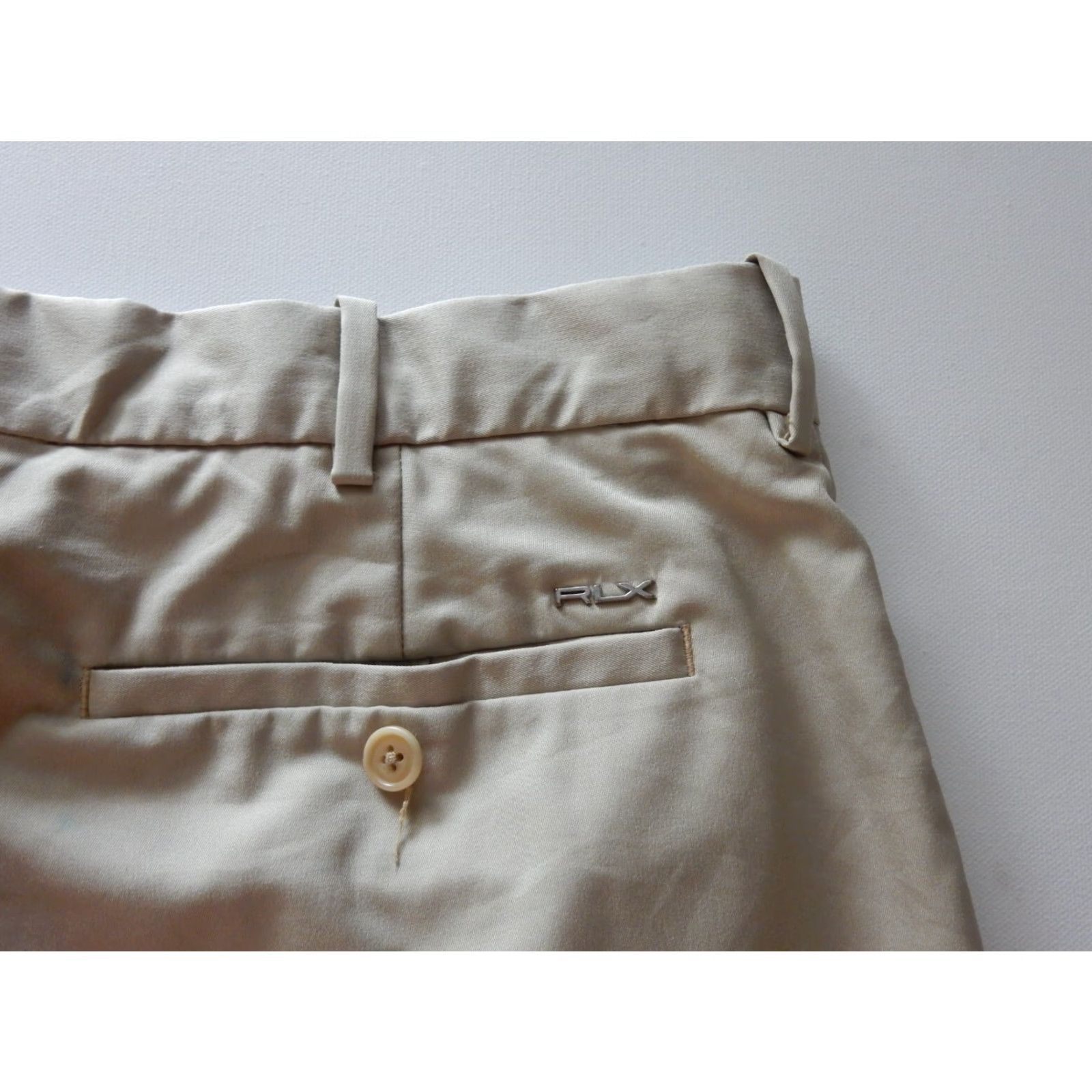 RLX Ralph Lauren RLX Pants Men Size 34x30 Beige Flat Front Khakis Golf Polyester Mens Size US 34 / EU 50 - 2 Thumbnail