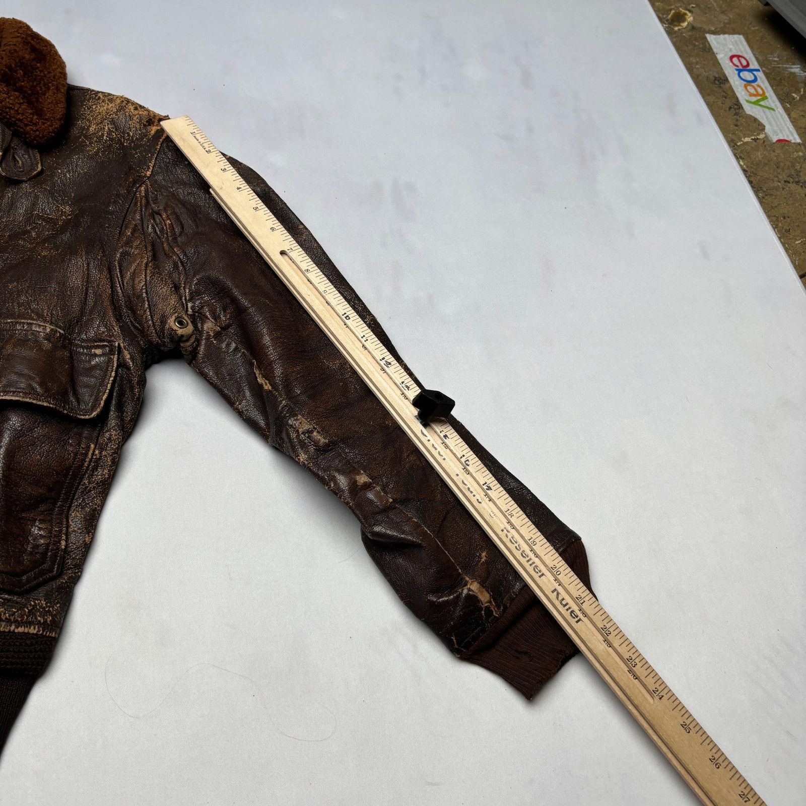 Vintage Vintage 50s USN G-1 Leather Flight Jacket L.W. Foste Size US M / EU 48-50 / 2 - 14 Thumbnail