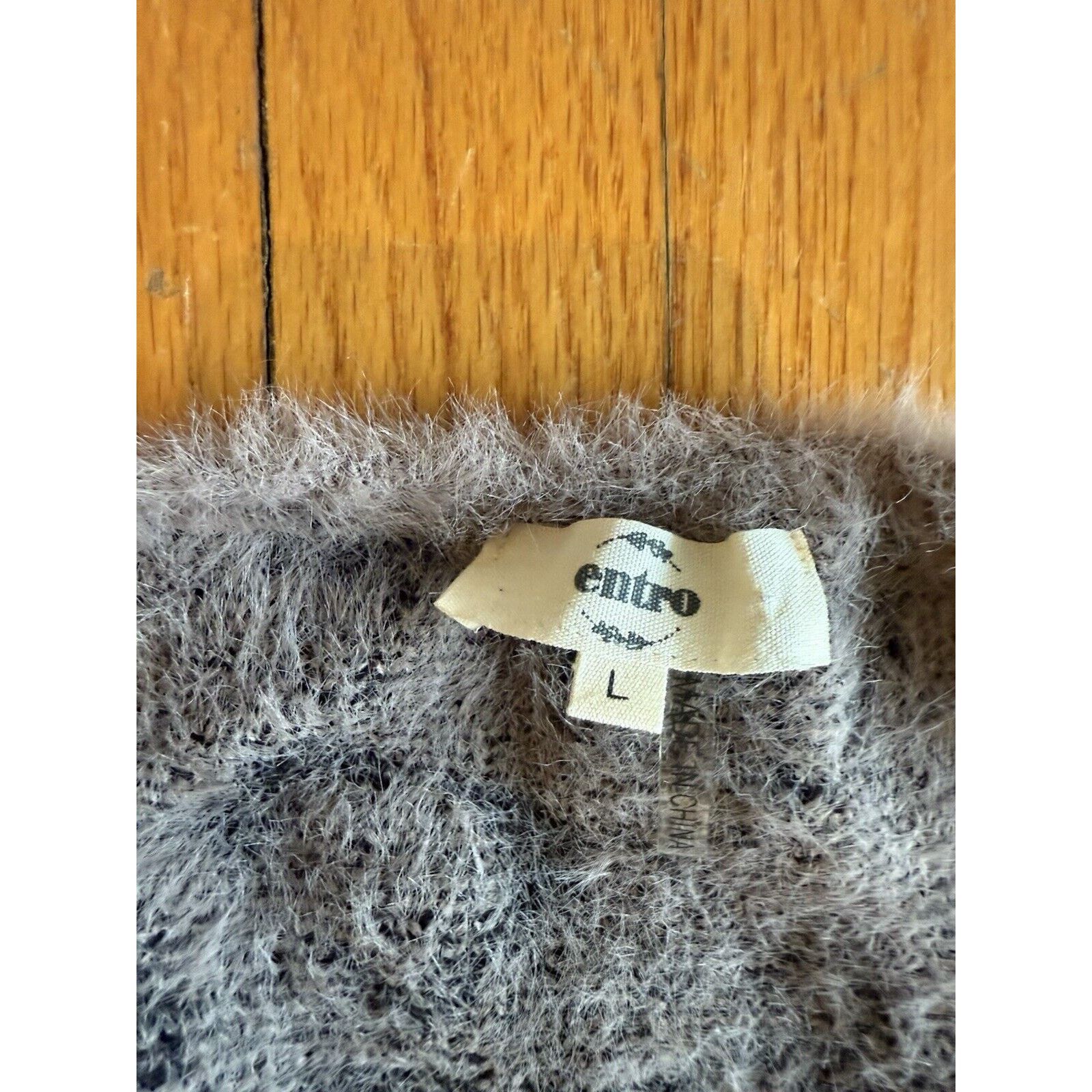 Other Entro Duster Cardigan Size Large Gray Knit Animal Print Open Size L / US 10 / IT 46 - 3 Thumbnail