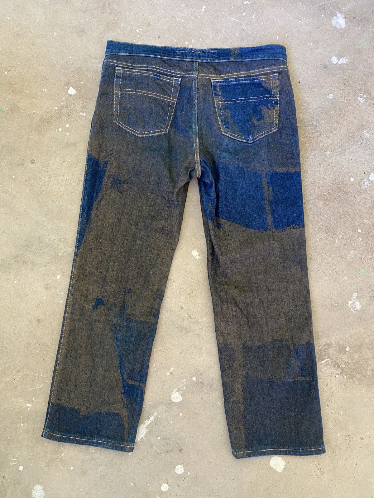 Krizia Uomo Krizia Jeans Cropped Patchwork Wash Denim Size US 30 / EU 46 - 9 Thumbnail