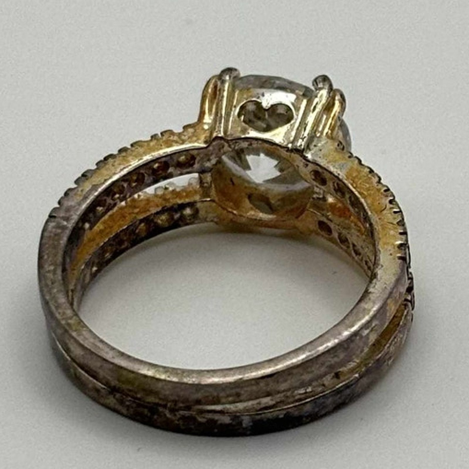 Other Vintage Silver Crystal Ring Size ONE SIZE - 6 Thumbnail