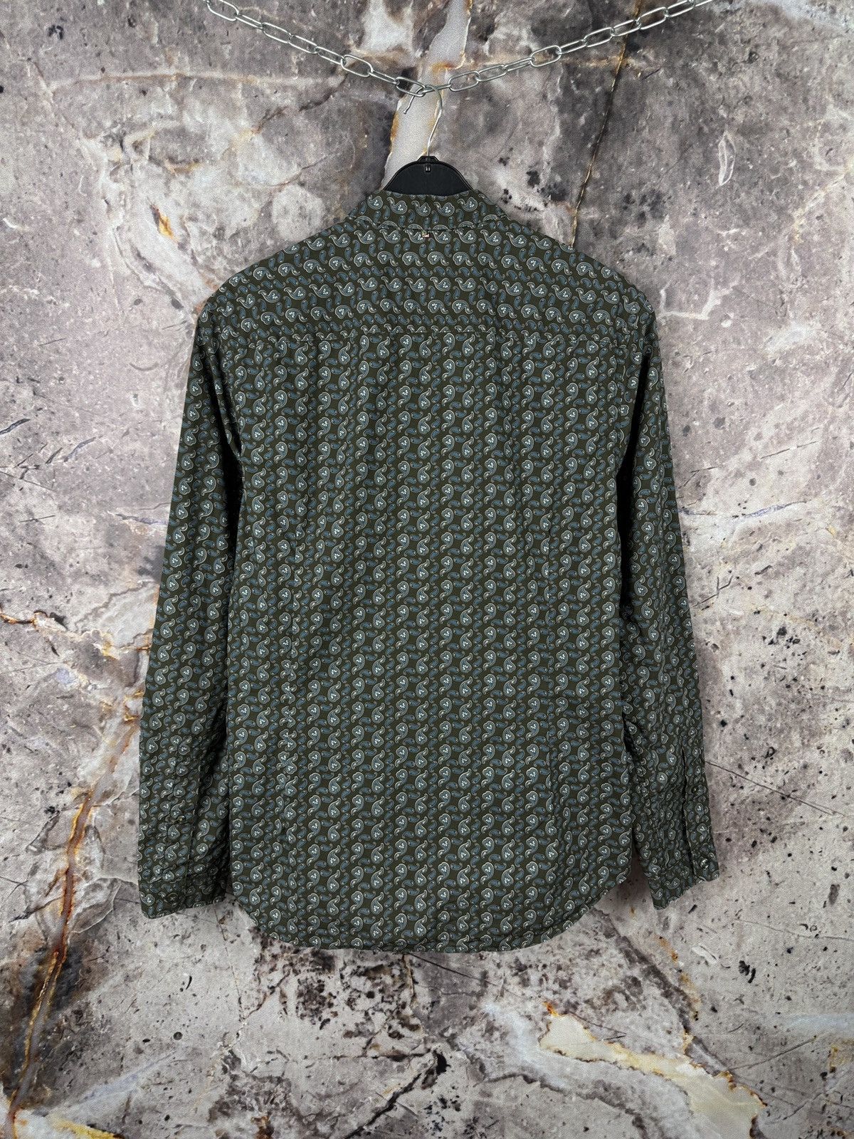 Pretty Green Pretty Green Paisley Print Button Up Shirt Green Long Sleeve Size US M / EU 48-50 / 2 - 11 Thumbnail