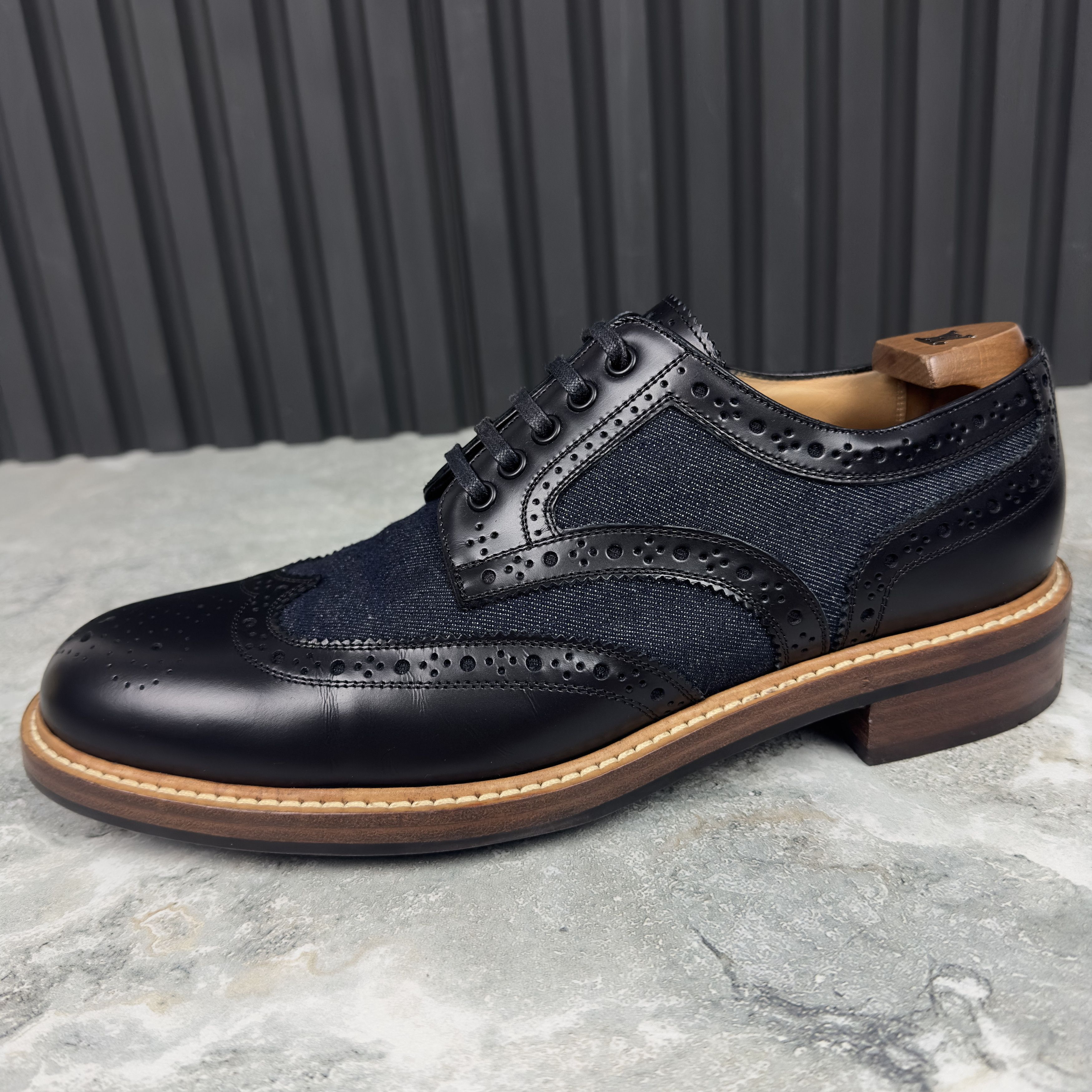 Louis Vuitton Louis Vuitton Voltaire Wingtip Derby Denim Leather Size US 9 / EU 42 - 15 Thumbnail