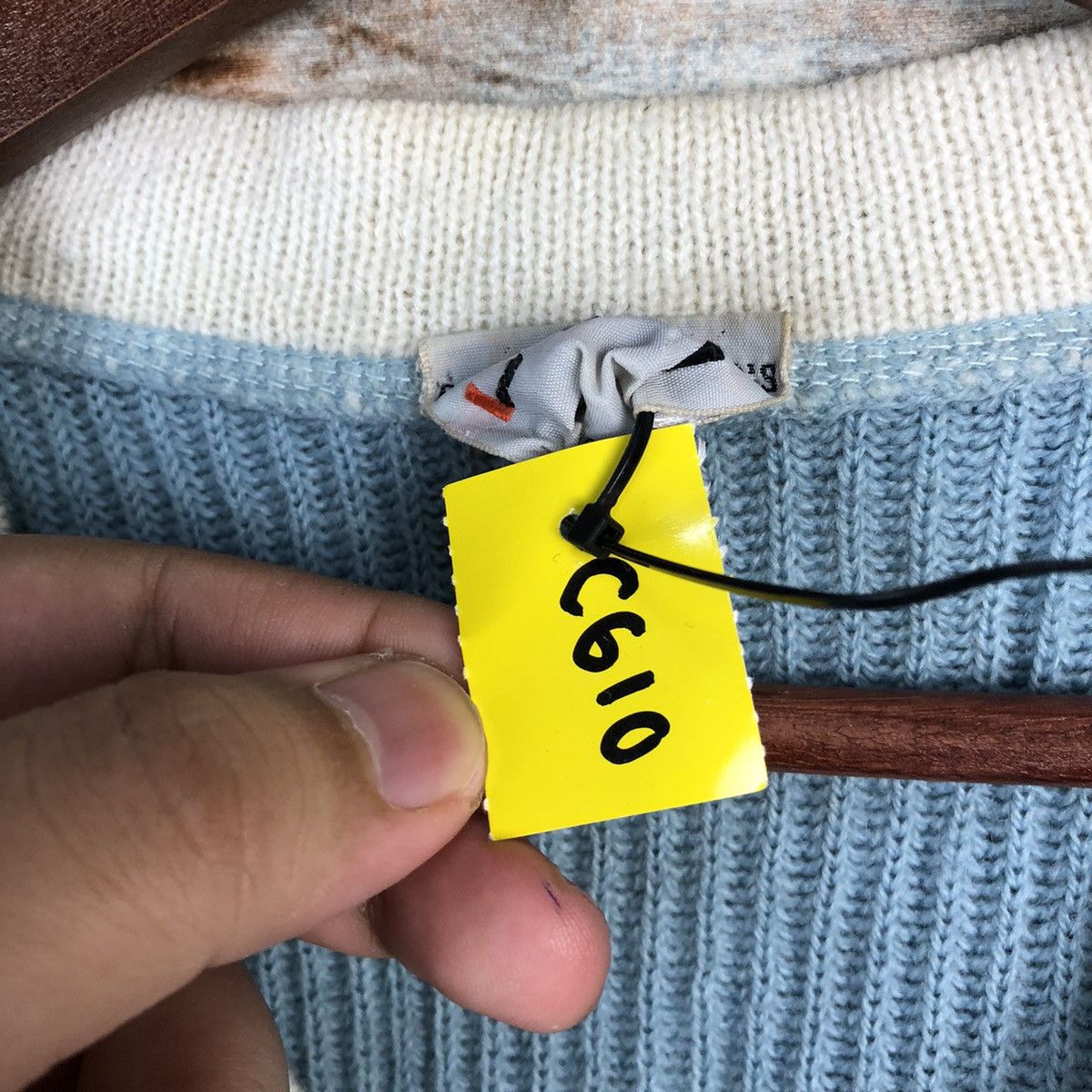 Vintage DL Porto Bellos Blue White Knitwear #C610 Size US L / EU 52-54 / 3 - 10 Thumbnail