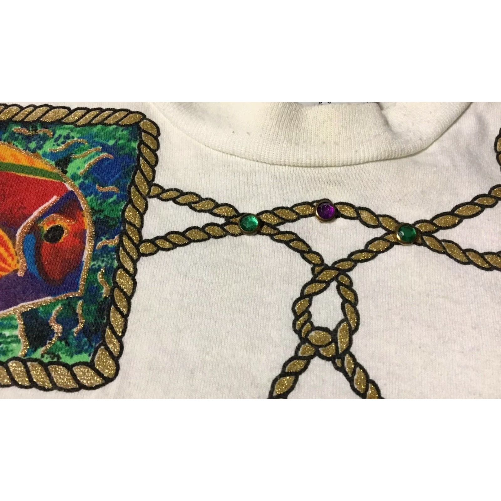 Vintage VINTAGE KWBL Los Angeles Fish Shirt XL White USA Sailing Ocean Beach 90s T-Shirt Mens Size US XL / EU 56 / 4 - 3 Thumbnail