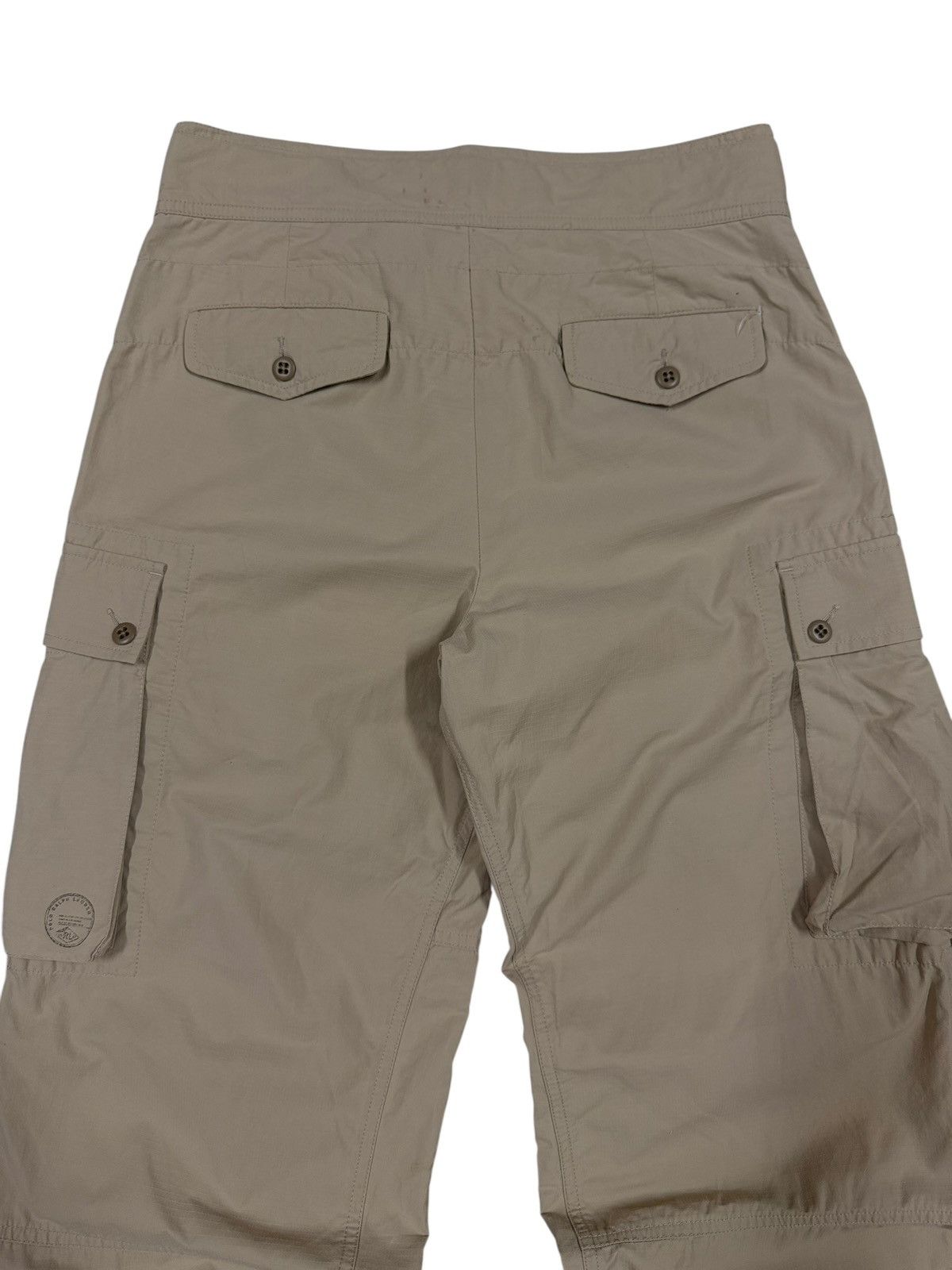 Polo Ralph Lauren Vtg🔥Polo Ralph Lauren Poplin Cargo Beige Pants Size US 29 - 7 Thumbnail