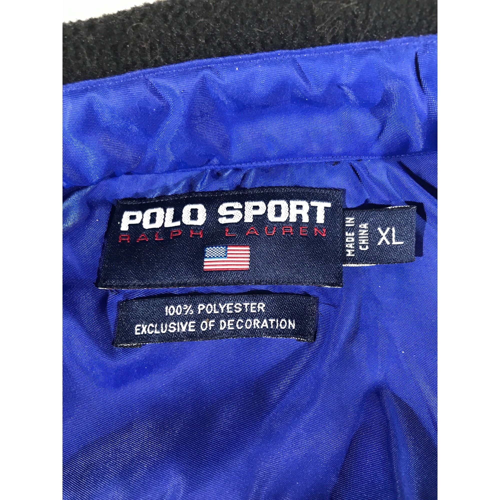 Vintage Polo Sport Men's Red/Black/Blue Fleece Poly Button Shacket Size US XL / EU 56 / 4 - 4 Thumbnail
