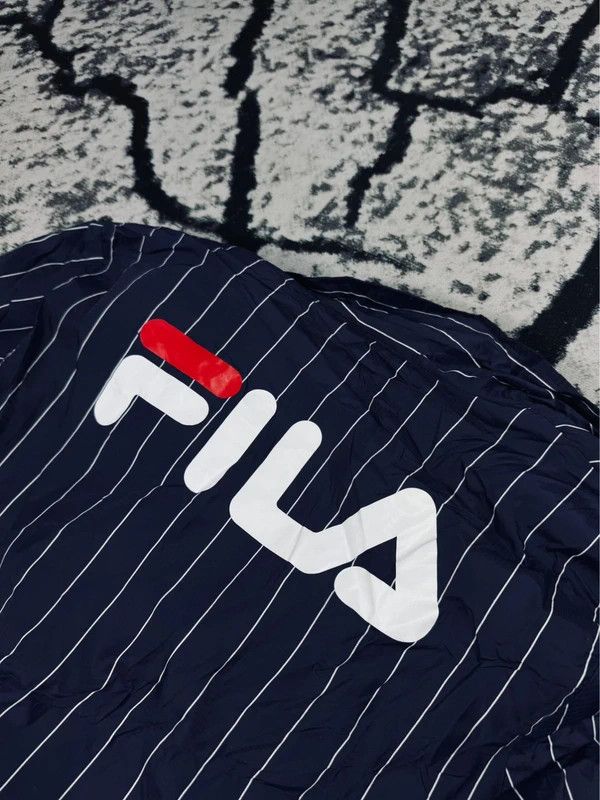 Fila Fila Black Label Navy Striped Windbreaker Jacket S Size US S / EU 44-46 / 1 - 5 Thumbnail