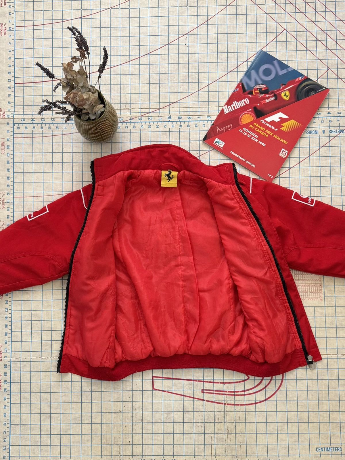 Ferrari Vintage Ferrari Nice Man Youth XL Racing Jacket Red 90’s Size US XXS / EU 40 - 7 Thumbnail
