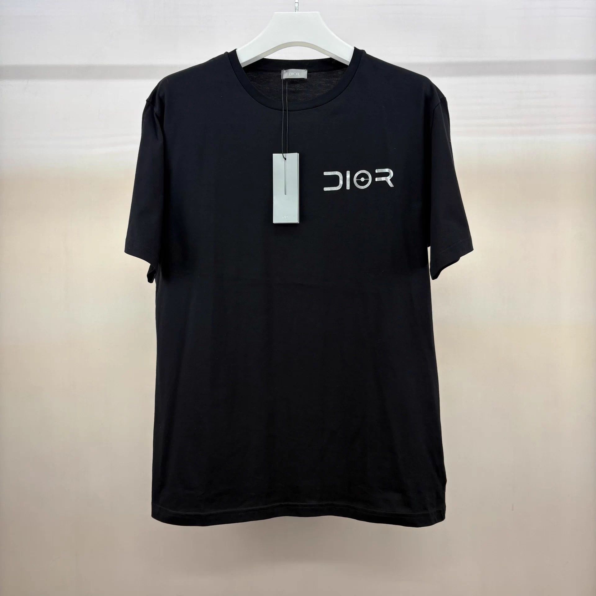 Dior Dior black sequin logo short sleeve tee XL new Size US XL / EU 56 / 4 - 1 Thumbnail