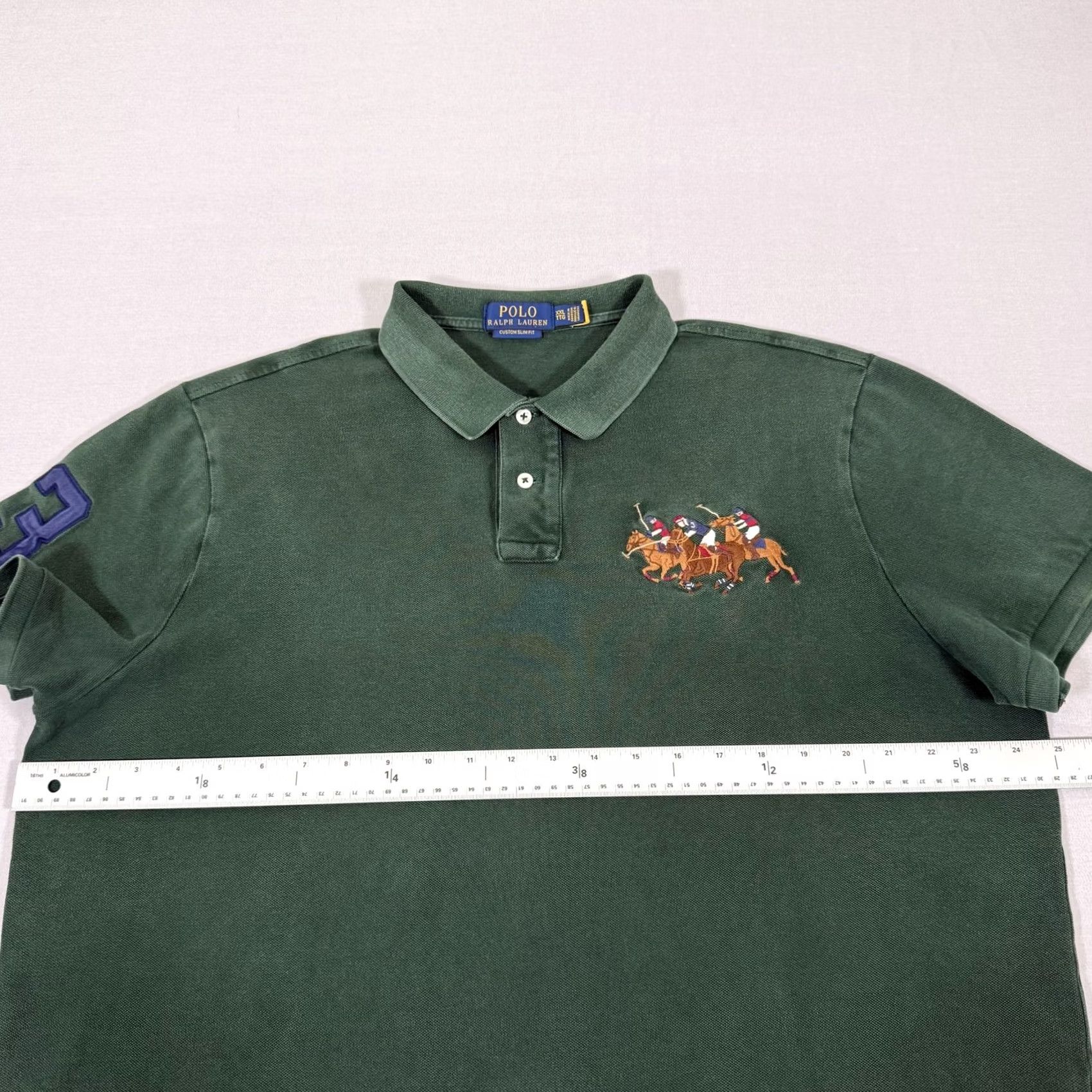 Polo Ralph Lauren Polo Ralph Lauren Shirt Mens 2XL Green Custom Slim Fit Polo Short Sleeve Slim Fit Casual Golf Preppy Size US XXL / EU 58 / 5 - 5 Thumbnail