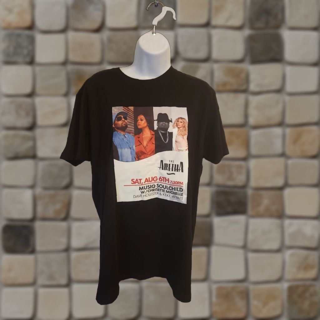 Vintage Womens T-Shirt Detroit Black Musiq Soulchild Aretha At The Size Large Size L / US 10 / IT 46 - 1 Preview