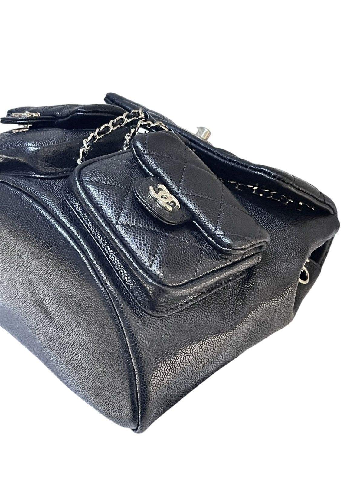 Chanel Chanel Duma Medium Shiny Black Caviar Quilted Backpack Size ONE SIZE - 3 Thumbnail
