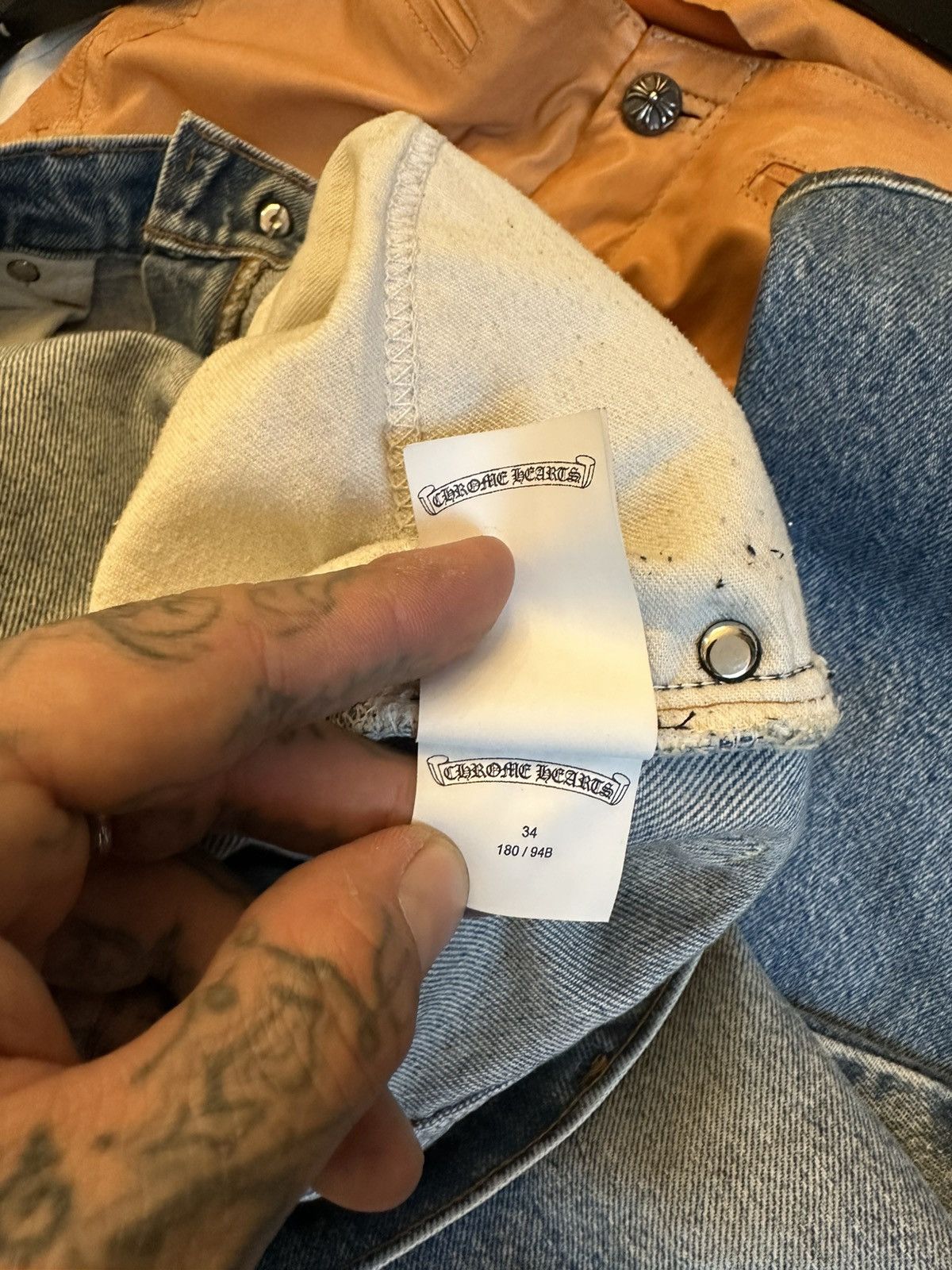 Chrome Hearts Chrome Hearts PERFECT sky wash levi jeans cross patch Size US 34 / EU 50 - 8 Thumbnail