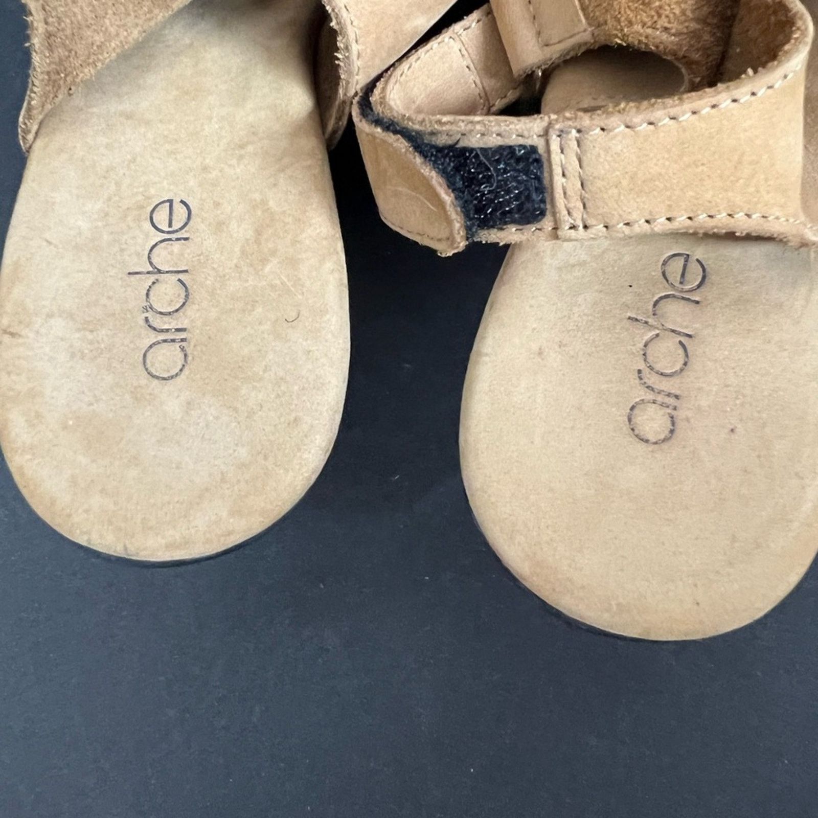 Other Arche LN Womens 39 8 Soexor Sandal Shoe Tan Leather Toe Heel Size US 8 / IT 38 - 7 Thumbnail