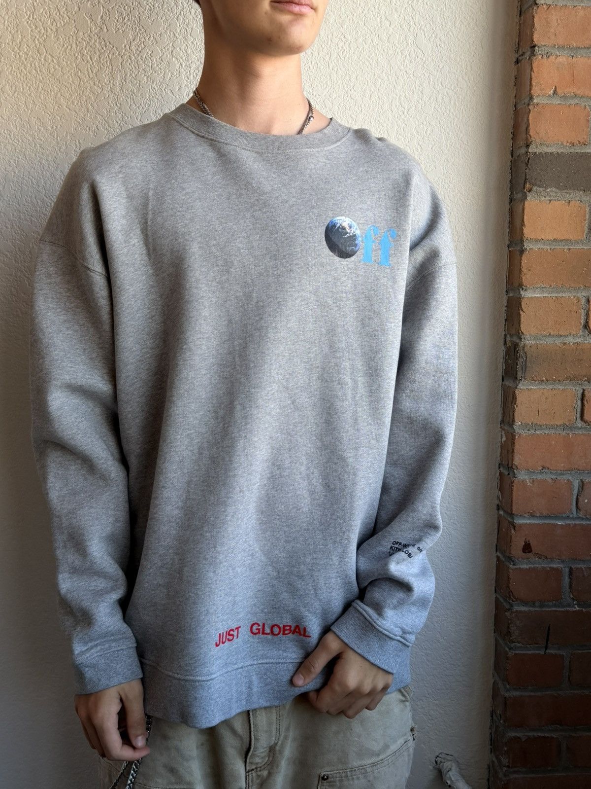 Off White x Kith Just Global Crewneck