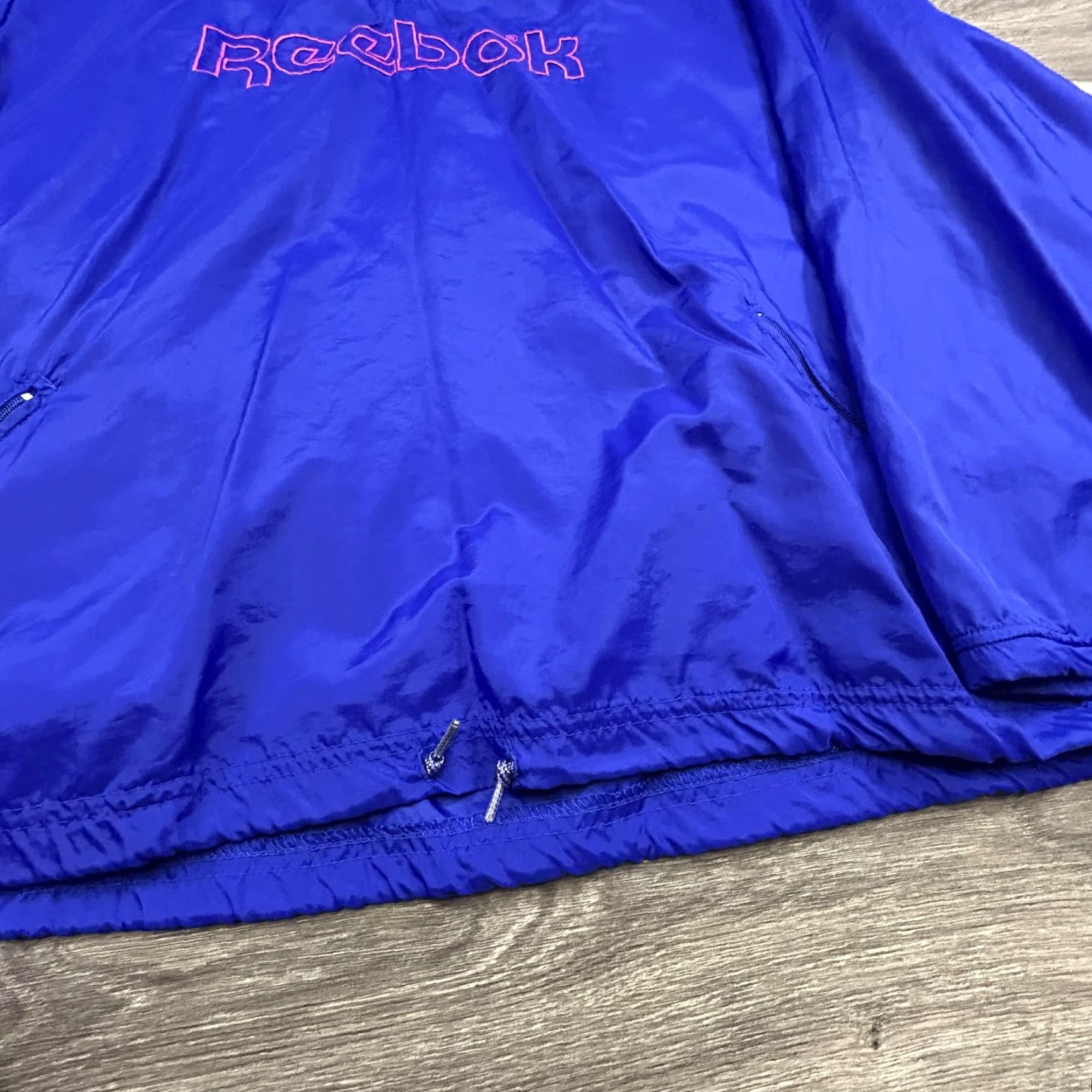 Reebok VINTAGE Reebok Jacket Mens L Blue Nylon Windbreaker 1/4 Zip Pockets Lightweight 90s Pullover Size US L / EU 52-54 / 3 - 3 Thumbnail