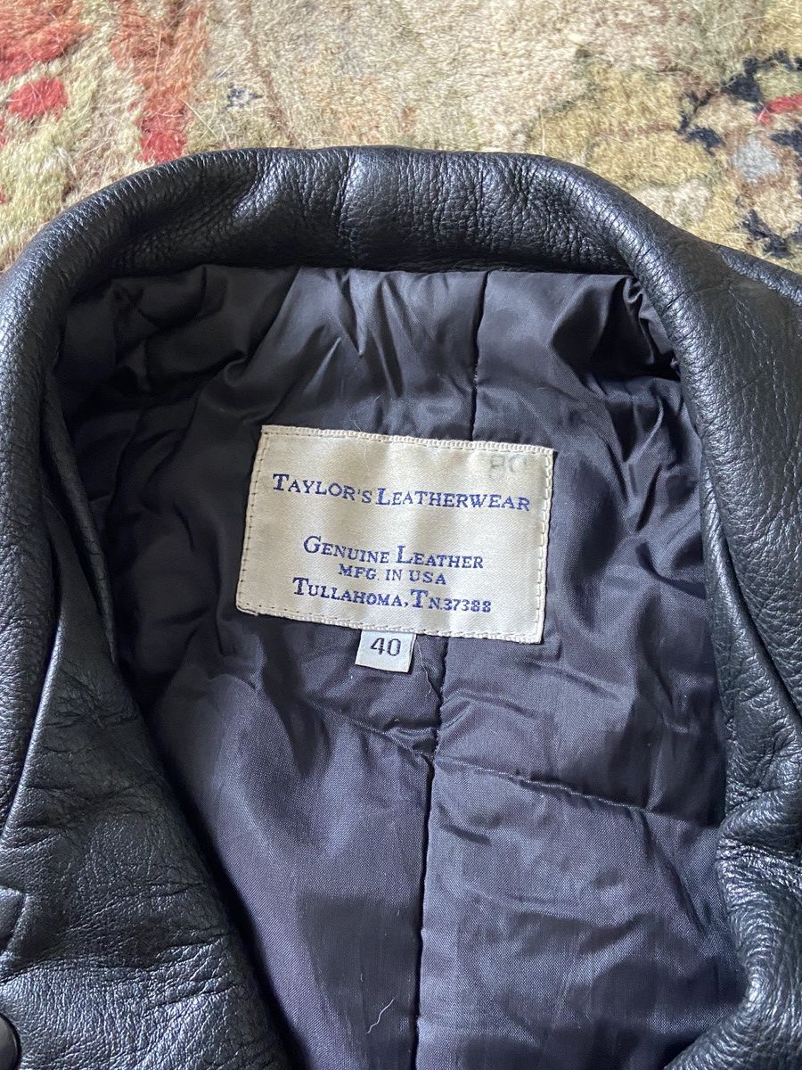 Vintage Vintage Police Leather Biker Jacket Size US XXS / EU 40 - 2 Thumbnail